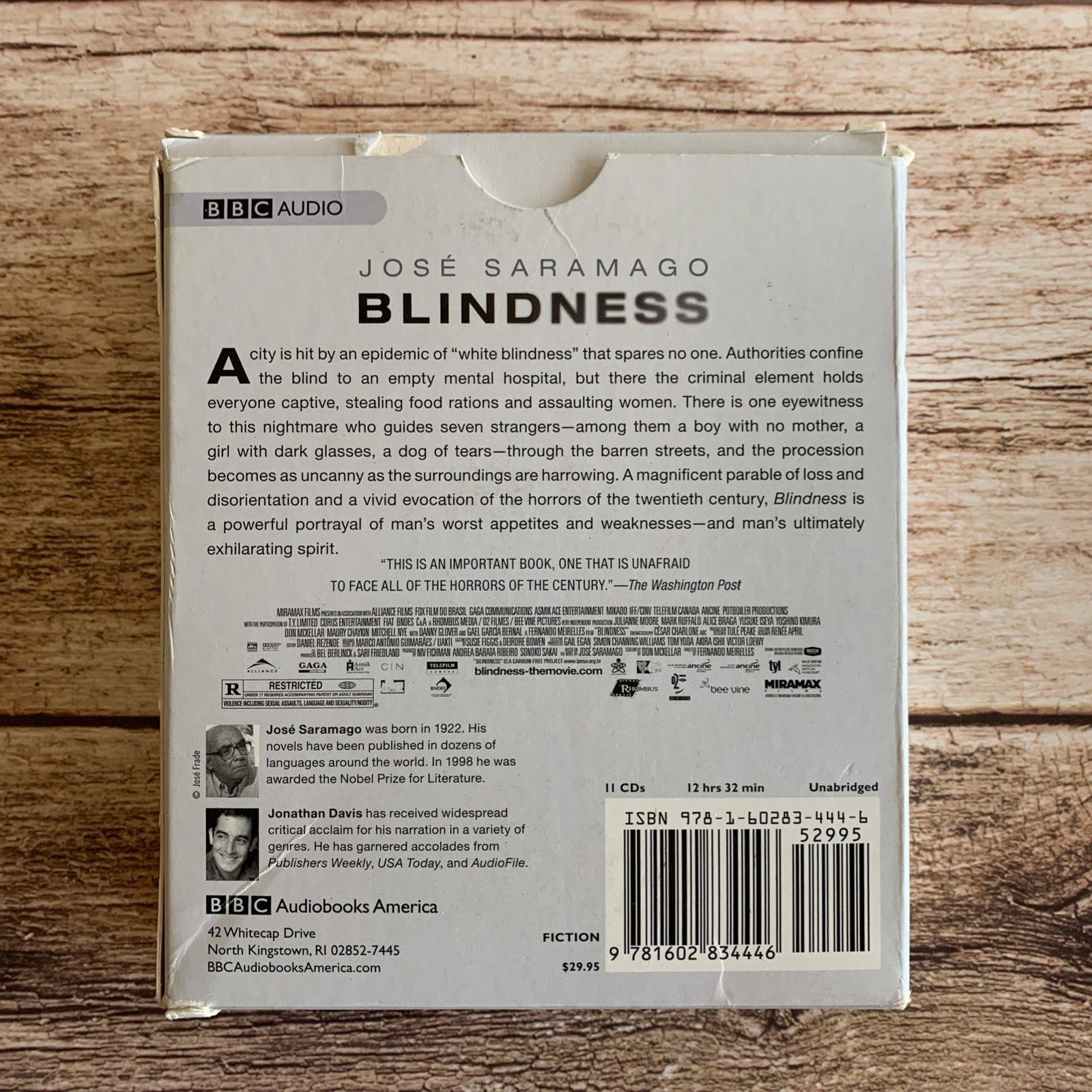 Blindness Jose Saramago BBC Audiobook 11 CDs 12.5 hours