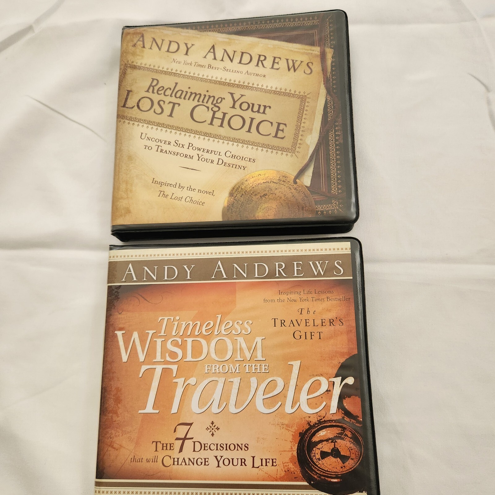 Andy Andrews. Two Excellent CD Sets. Like New. Lost Choice And Time Traveler
