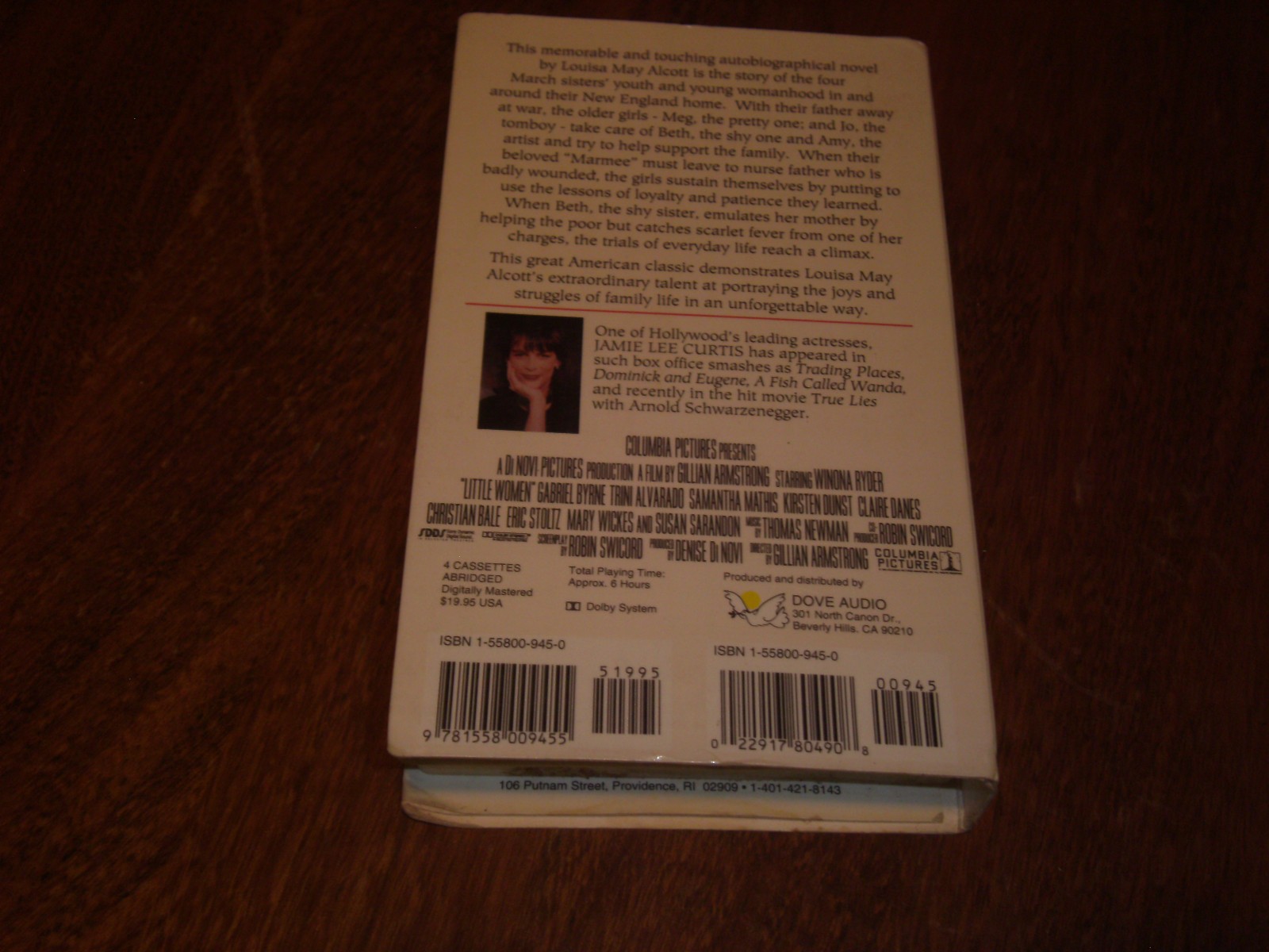 Jamie Lee Curtis performs Little Women by Louisa May Alcott Audiobook cassettes