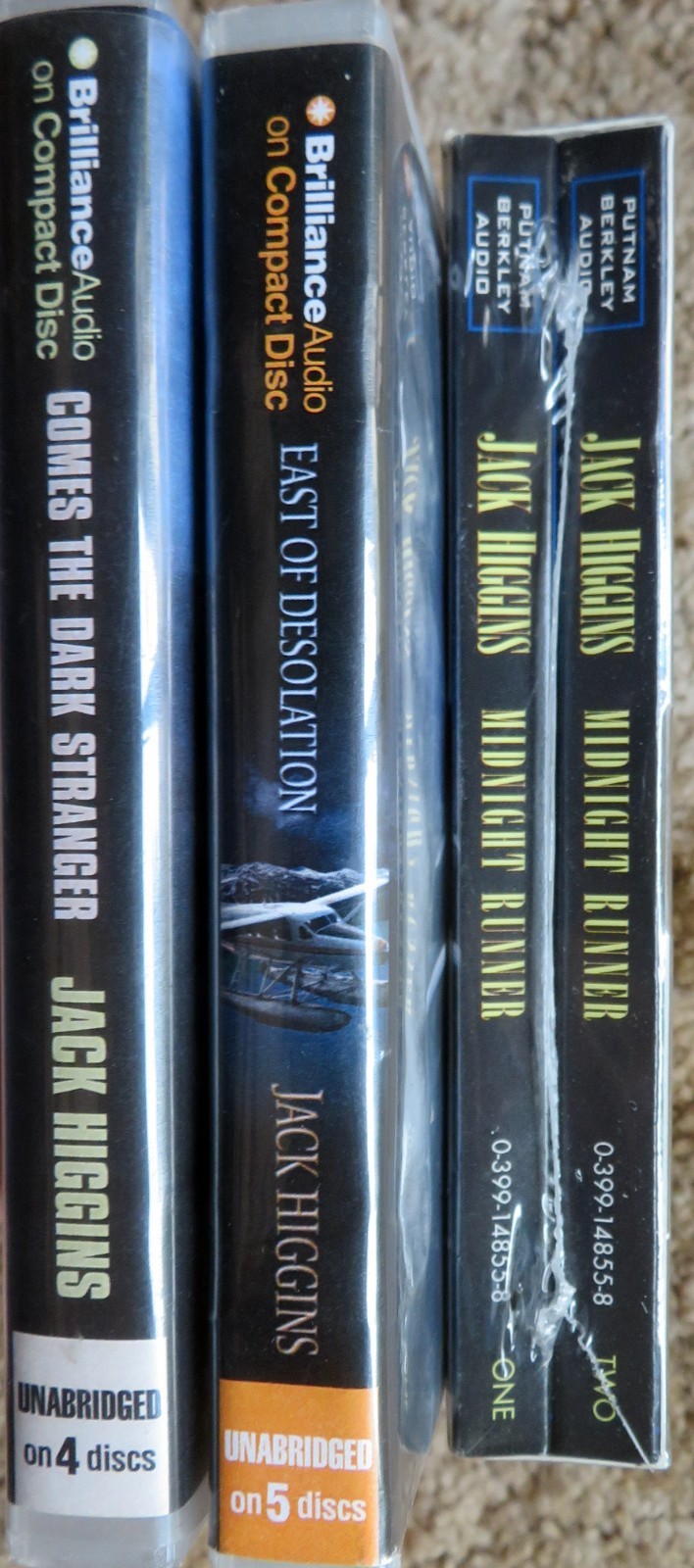 JACK HIGGINS — Three (3) Audiobook CD titles — Midnight Runner ++