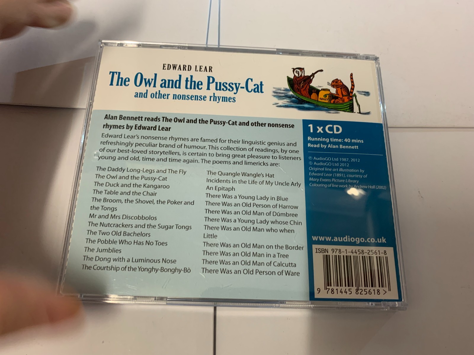 LEAR — The Owl and the Pussy-Cat and Other Nonsense Rhymes ALAN BENNETT CD [T1]
