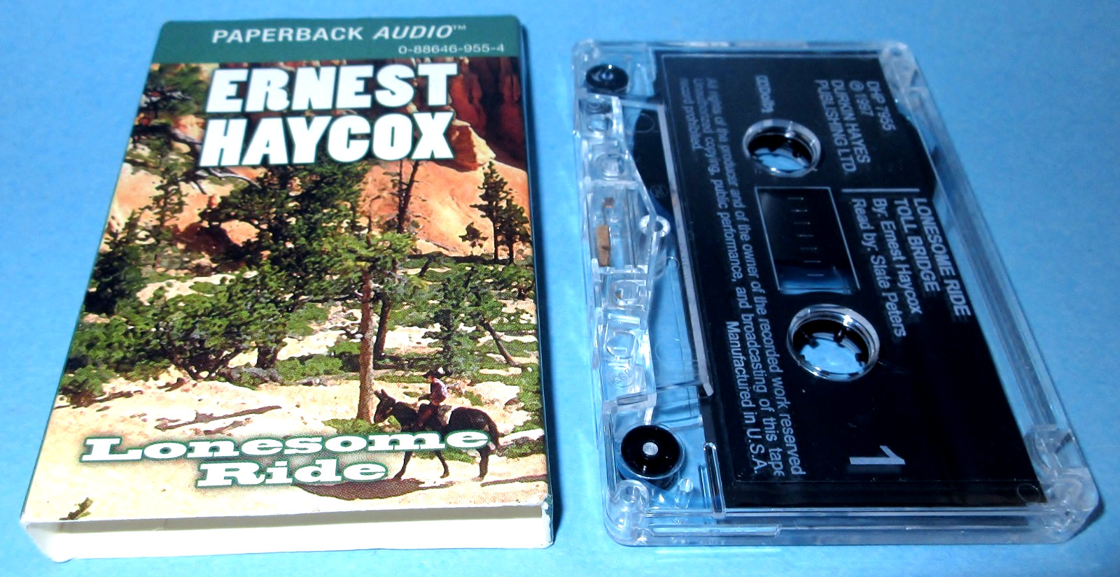 ERNEST HAYCOX / Lonesome Ride Paperback Audio Cassette With Sleeve / Good :)