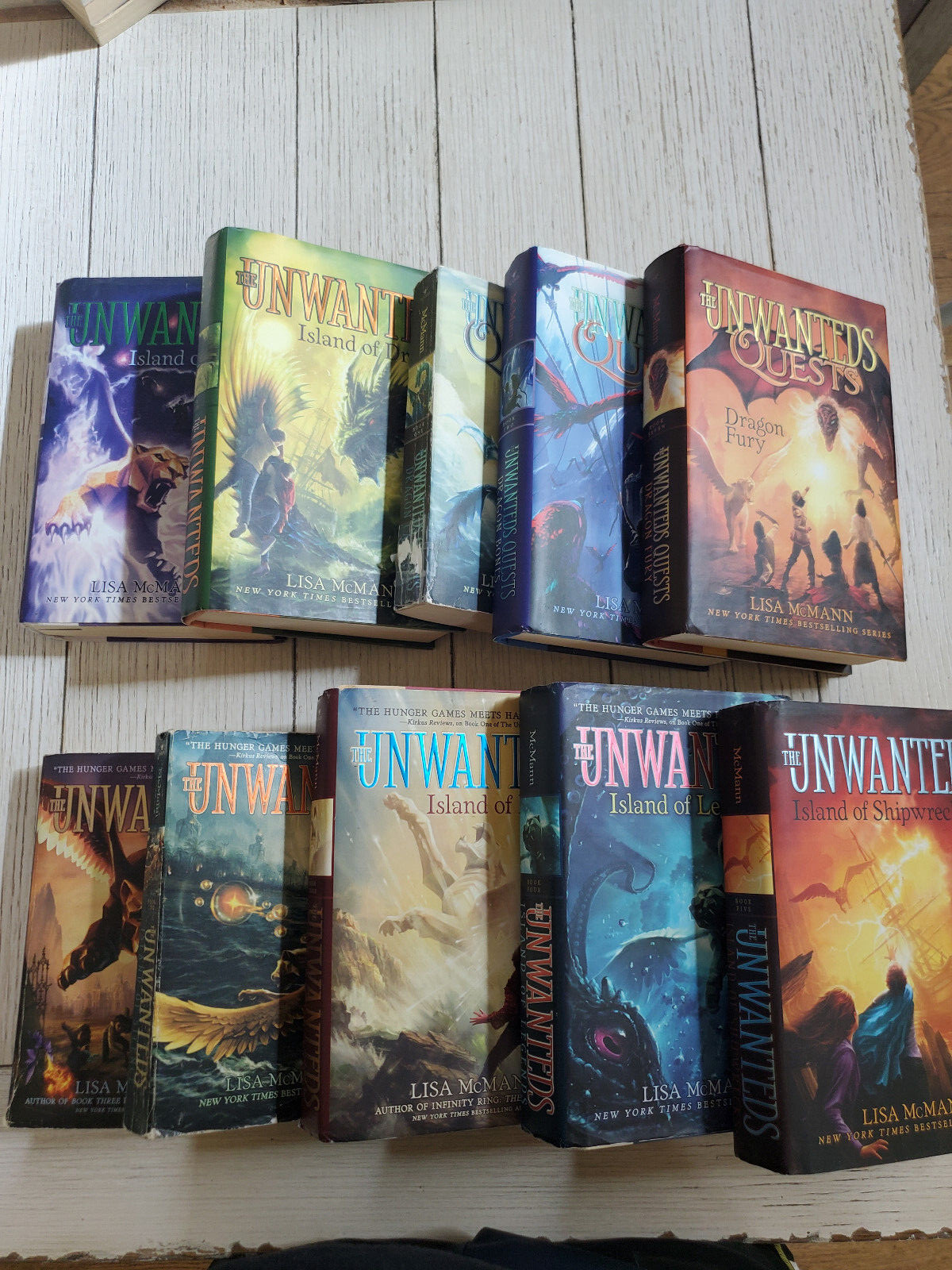 TheUnwanteds books 1-7 and books 1, 2, and 7 of TheUnwantedsQuests by Lisa M.