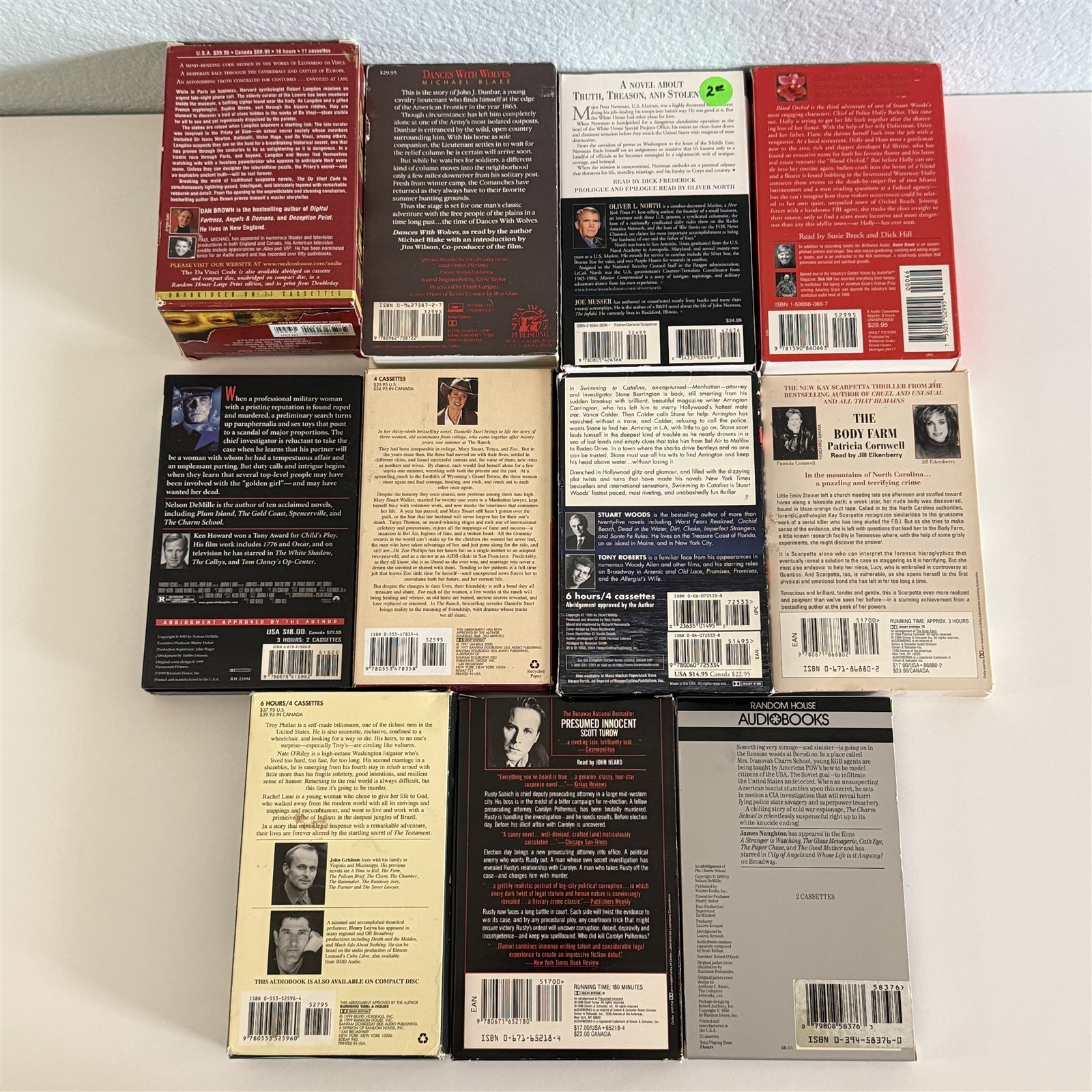 Lot Of 11 Mystery Thriller Suspense War Historical Fiction Audiobooks Cassettes