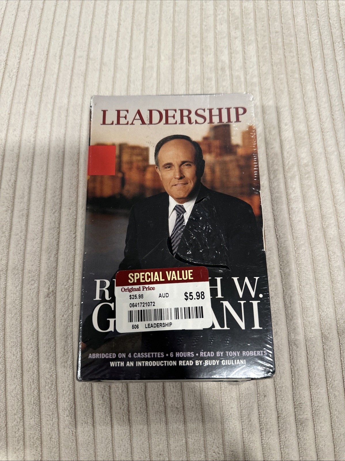 Book On Cassette Audio Book Leadership Rudolph W. Giulani NOS Sealed