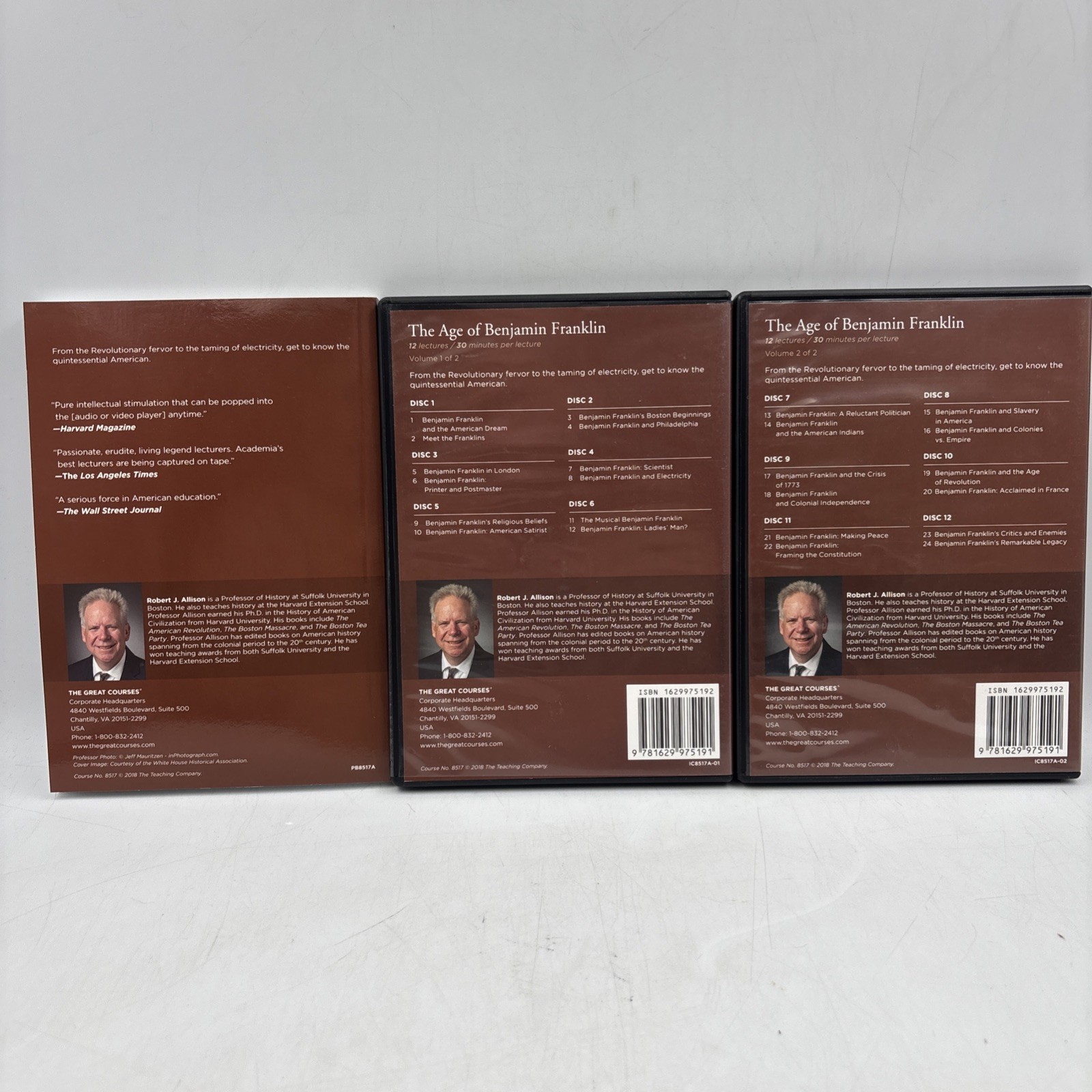 The Great Courses The Age of Benjamin Franklin Audio DVDs & Course Guidebook
