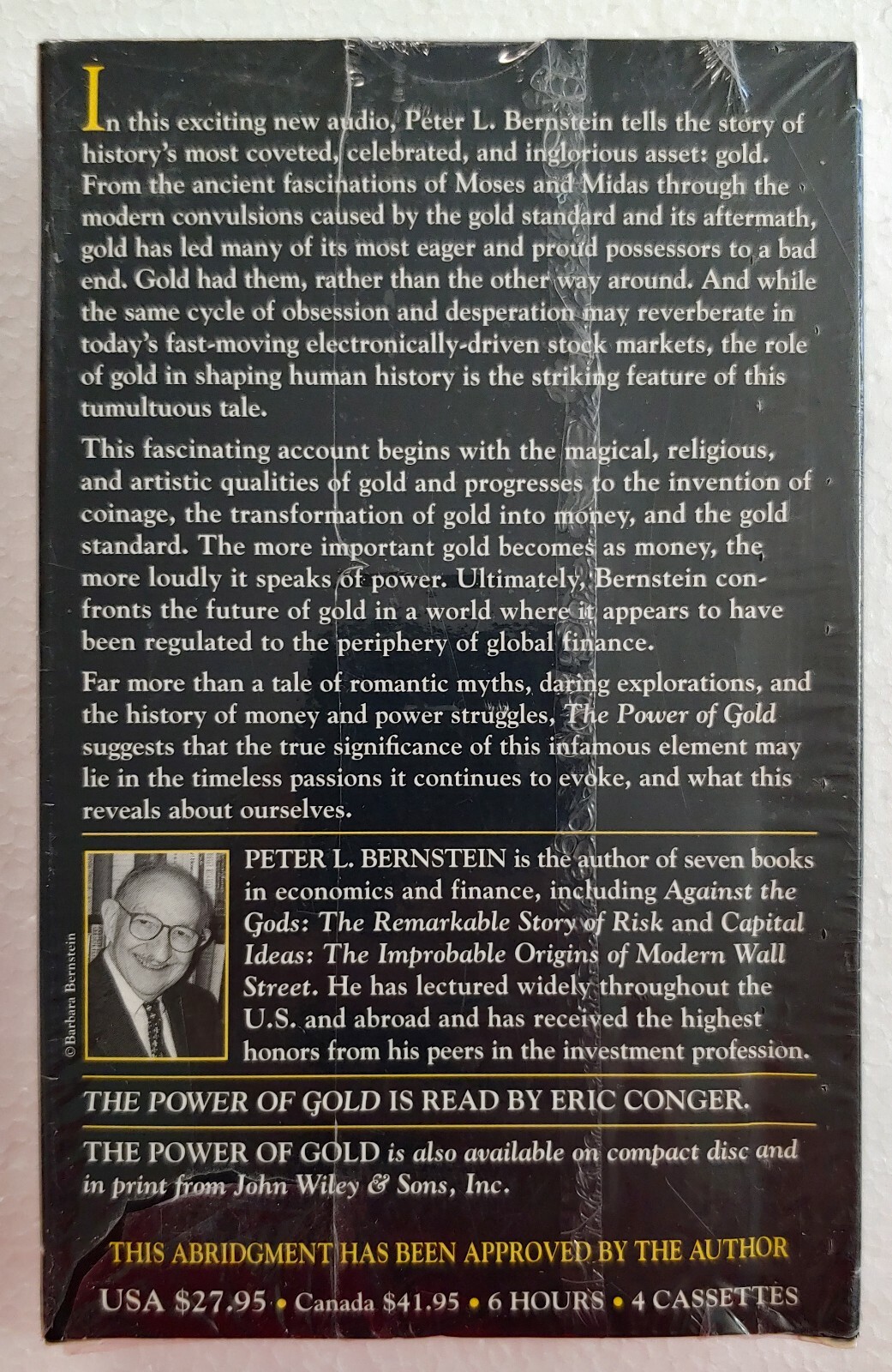 THE POWER OF GOLD History of an Obsession by Peter L Bernstein 4 Tapes *Sealed*