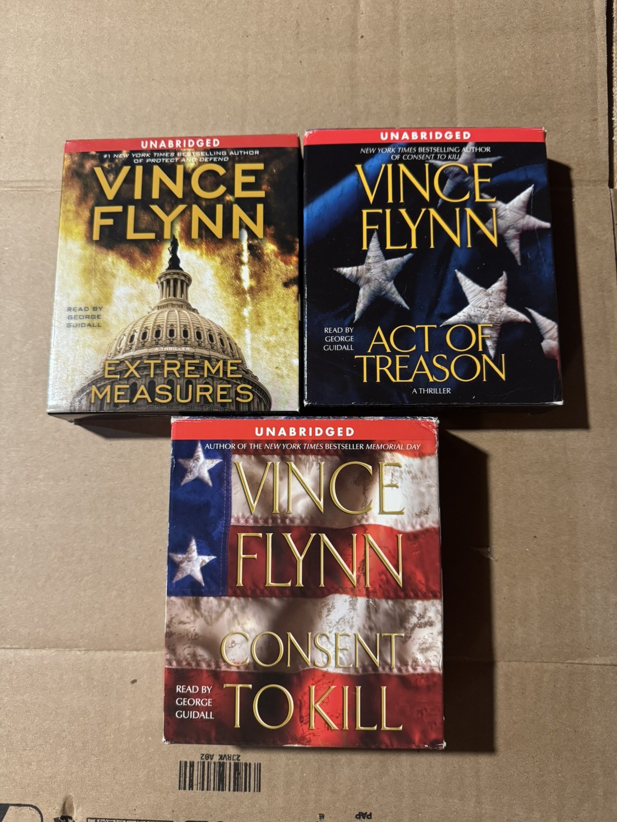 Vince Flynn Audiobook Bundle 3 Unabridged CDs Extreme Measures Act of Treason