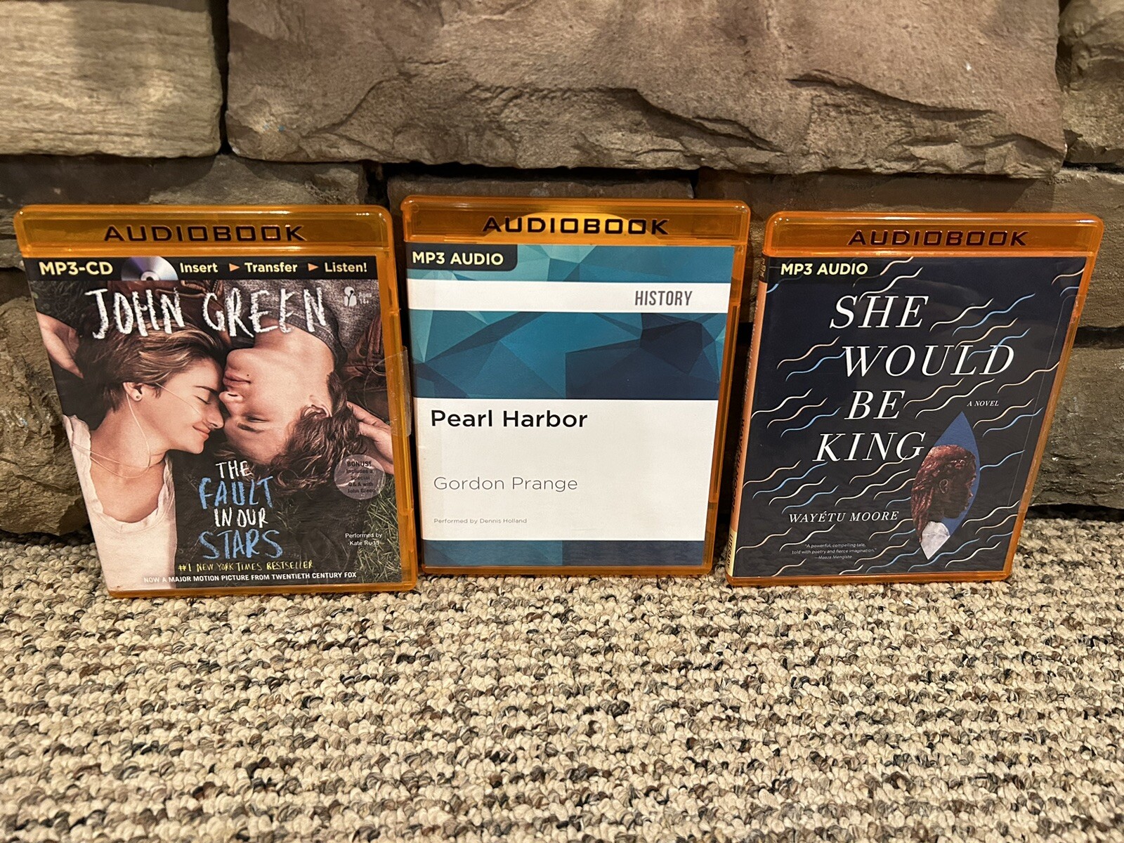 Audio Book Lot Cd Pearl Harbor, She Would Be King & The Fault In Our Stars