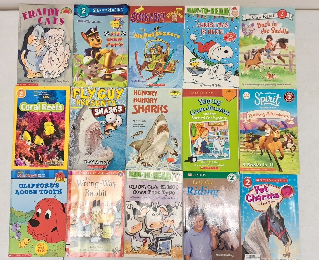 Lot Of 15 Level 2 Readers Animals, Horses, Sharks #6.4.97