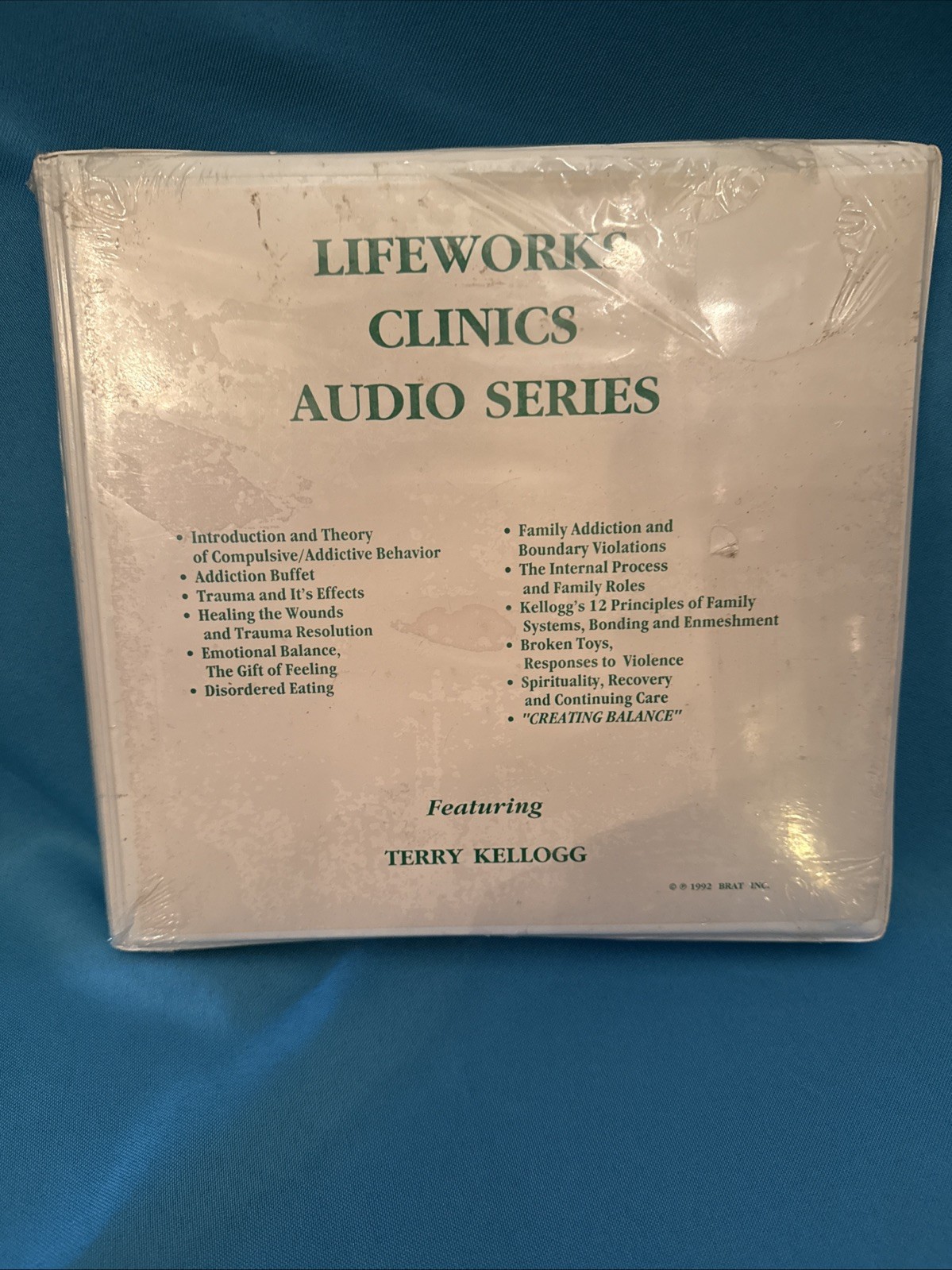 RARE SEALED Terry Kellogg LifeWorks Clinics Audio Series (1992) Addiction