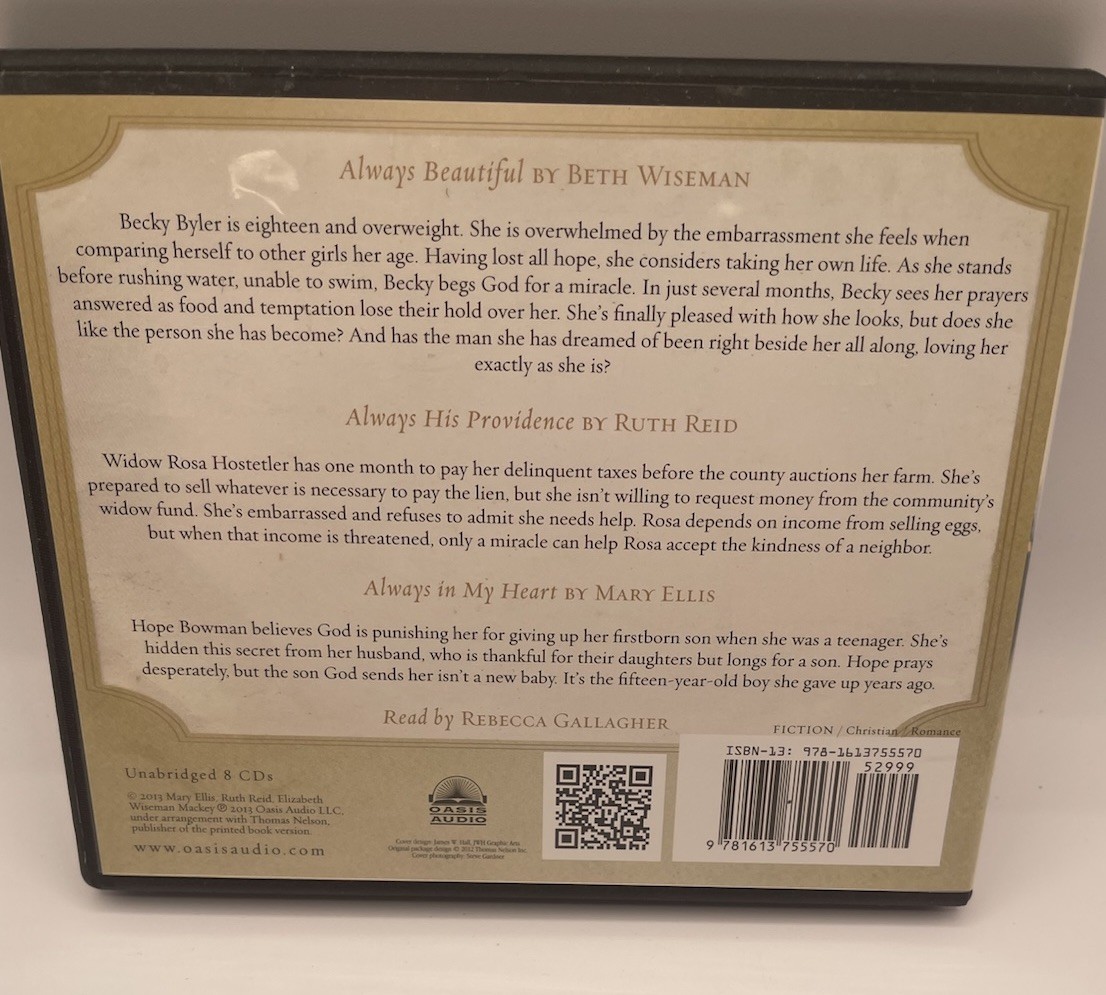 Oasis Audio An Amish Miracle Unabridged Audiobook CD PDF Rebecca Gallagher