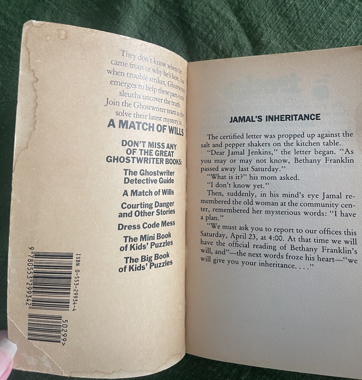 Ghost Writer — A Match of Wills — Eric Weiner — Paperback