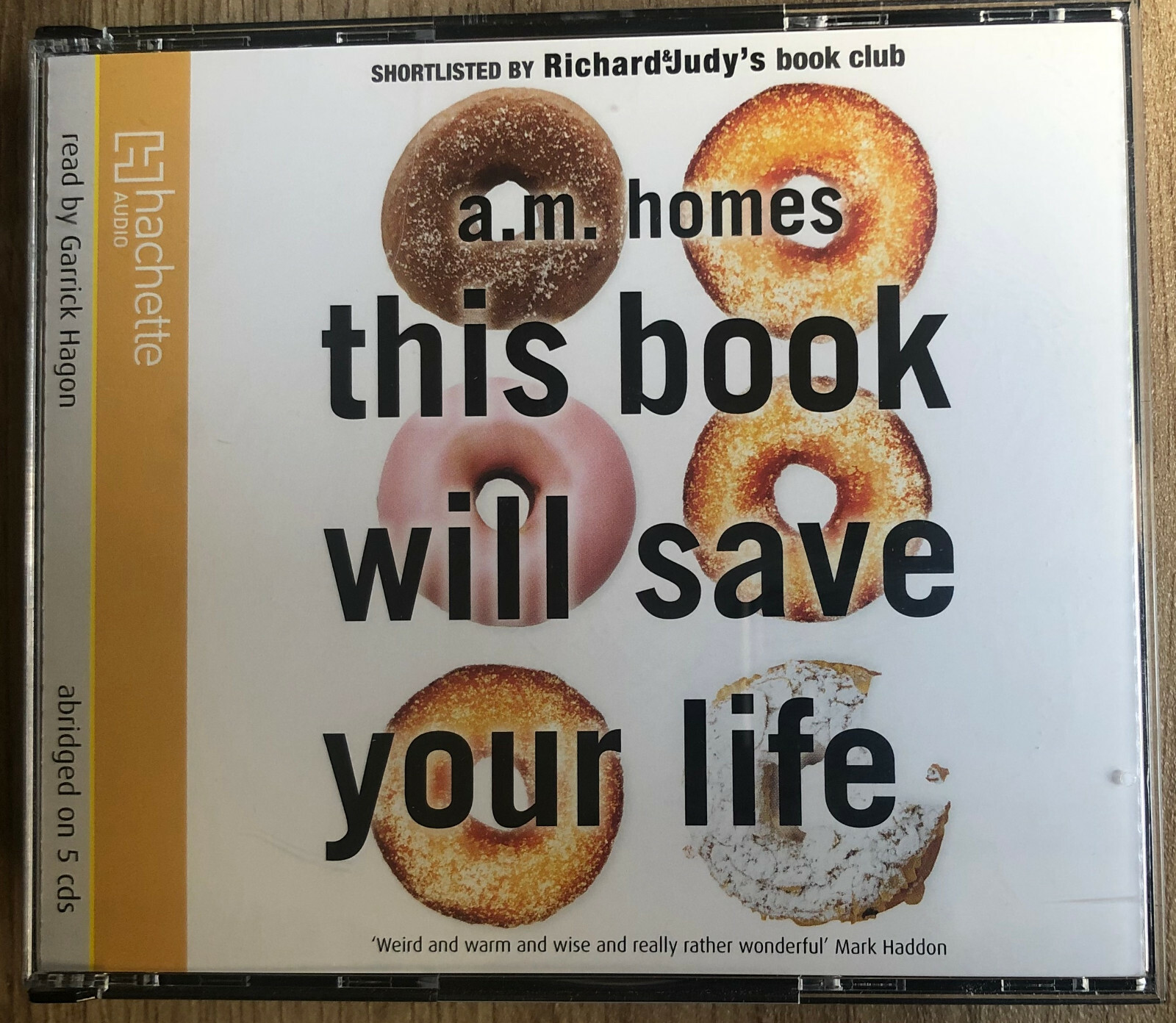 Audio Book A M HOMES This Book Will Save Your Life 5 x CDs read by Garrick Hagon