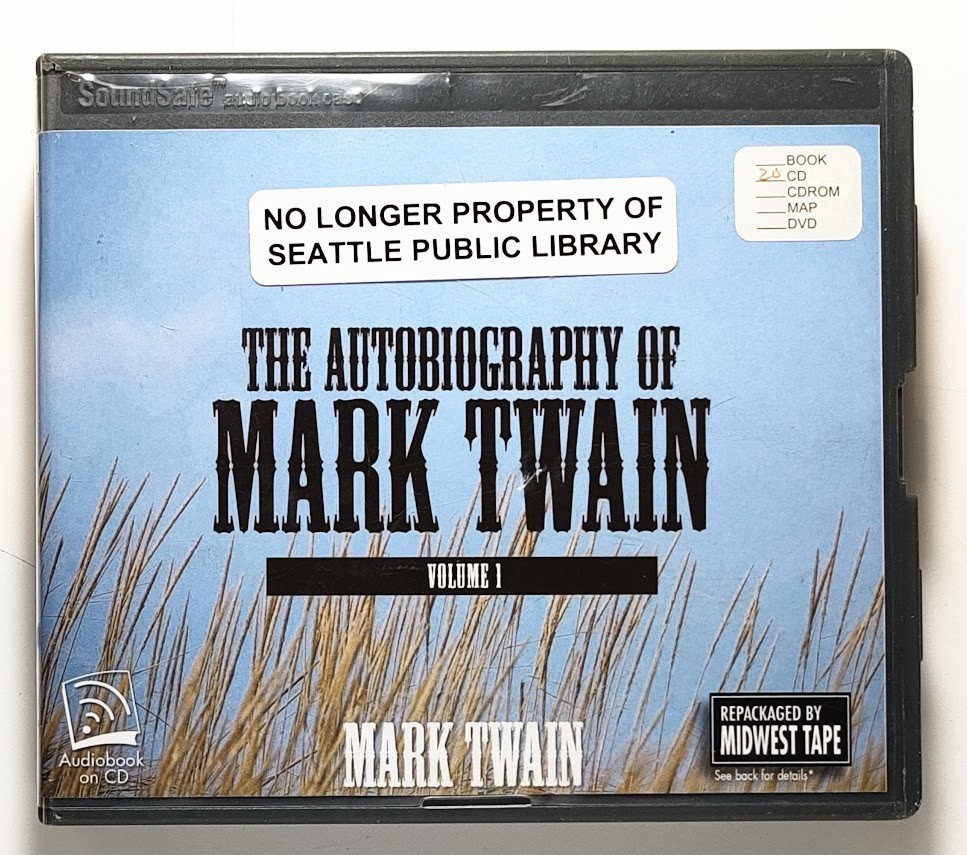 Autobiography of Mark Twain Vol 1 — Audiobook 20 CD set Unabridged — EX LIB