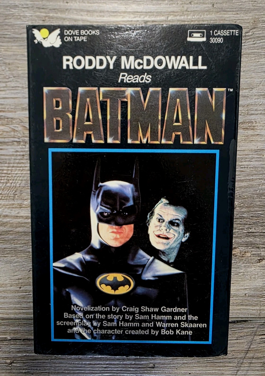 Roddy McDowall reads BATMAN Audio Cassette Book — 1989 Dove Books — Abridged
