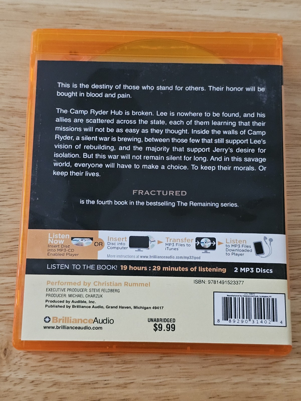 The Remaining: Fractured by DJ Molles Audiobook MP3 Audio CD Sci-fi 2013 VG