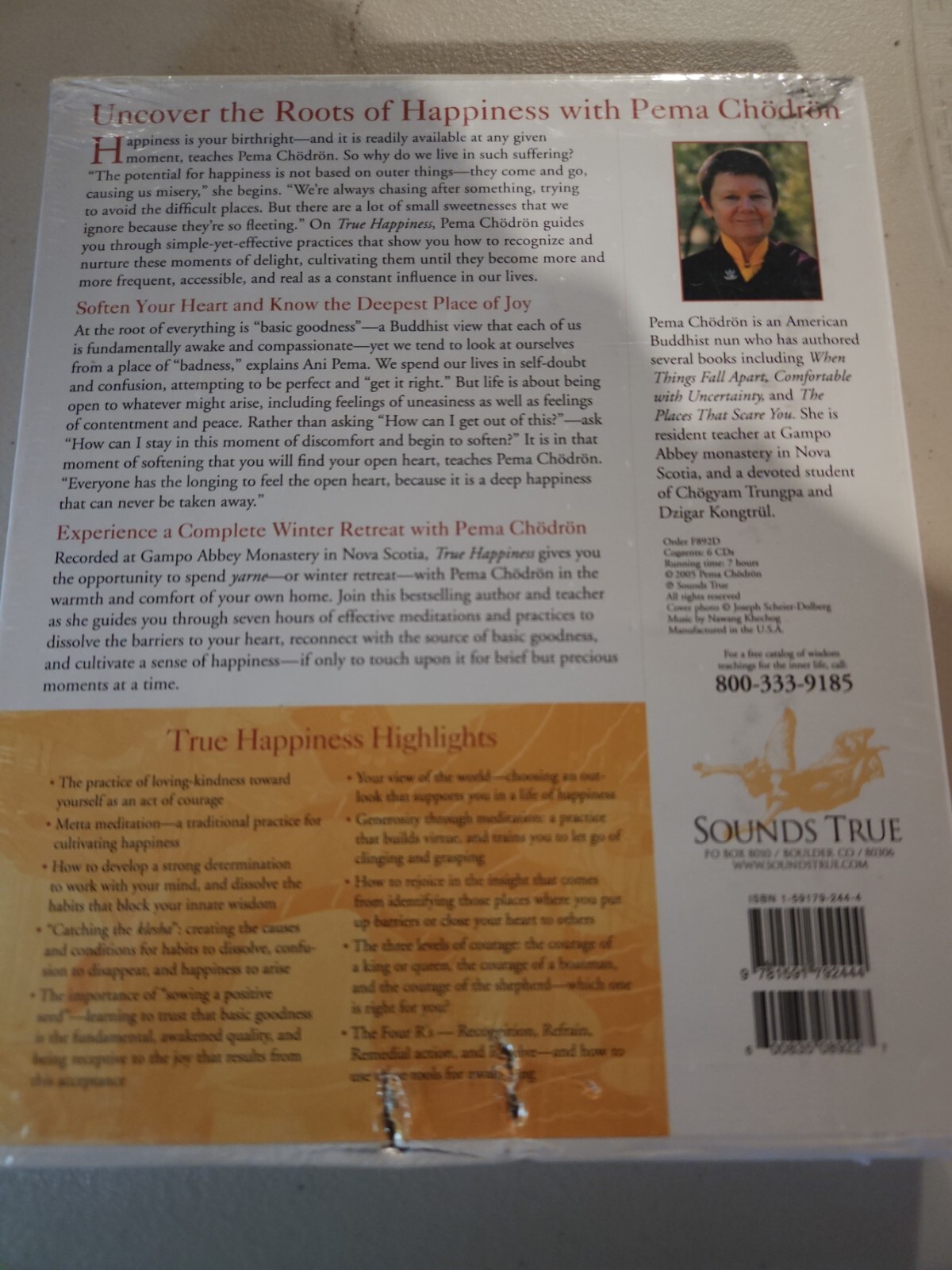 PEMA CHODRON — True Happiness • sounds true audio learning course 6 CDs NEW