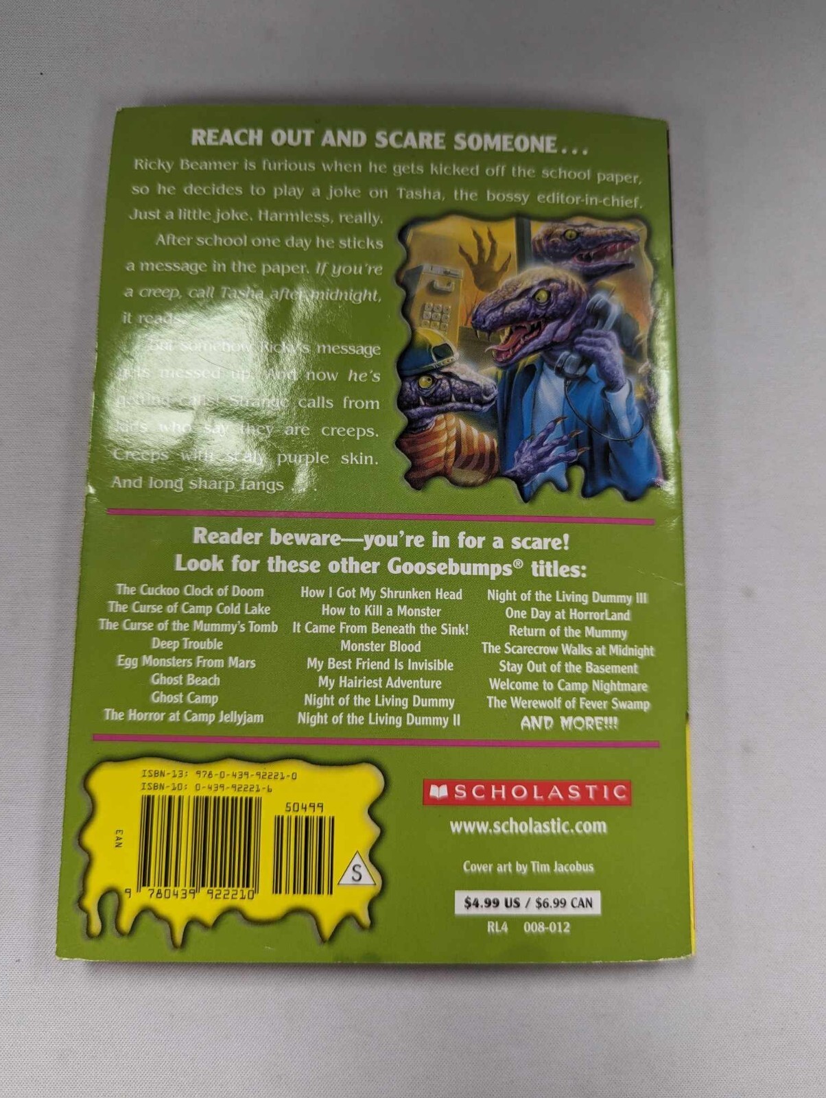 Calling All Creeps! Paperback R. L. Stine (B55)