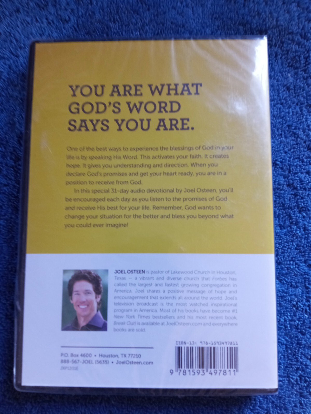 I Am: Declaring God’s Word & Receiving Promises Joel Osteen 31 Day Audio CD DVD