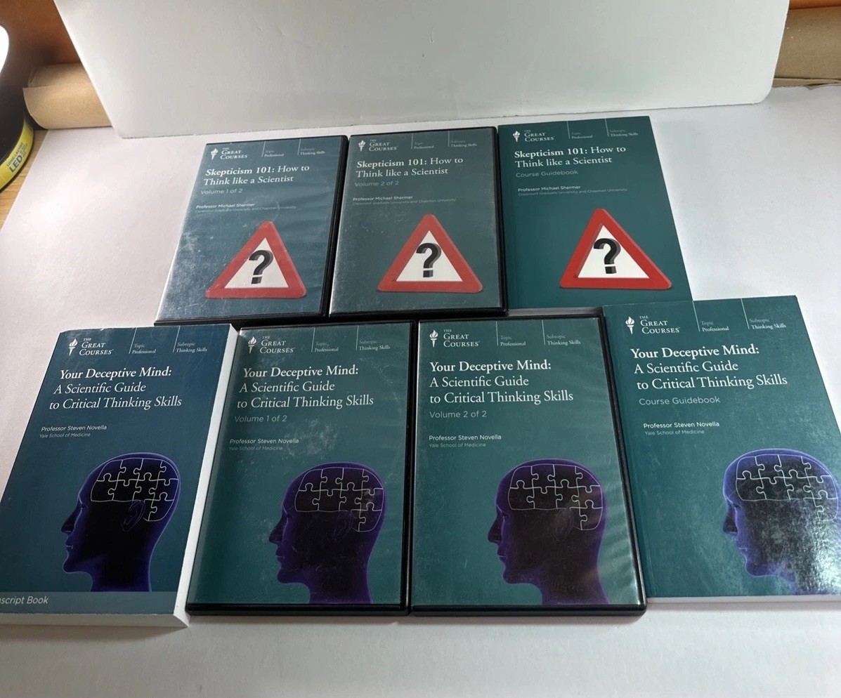 Great Courses: Thinking Skills — Deceptive Mind & Skepticism — 21 CDs & 2 Books