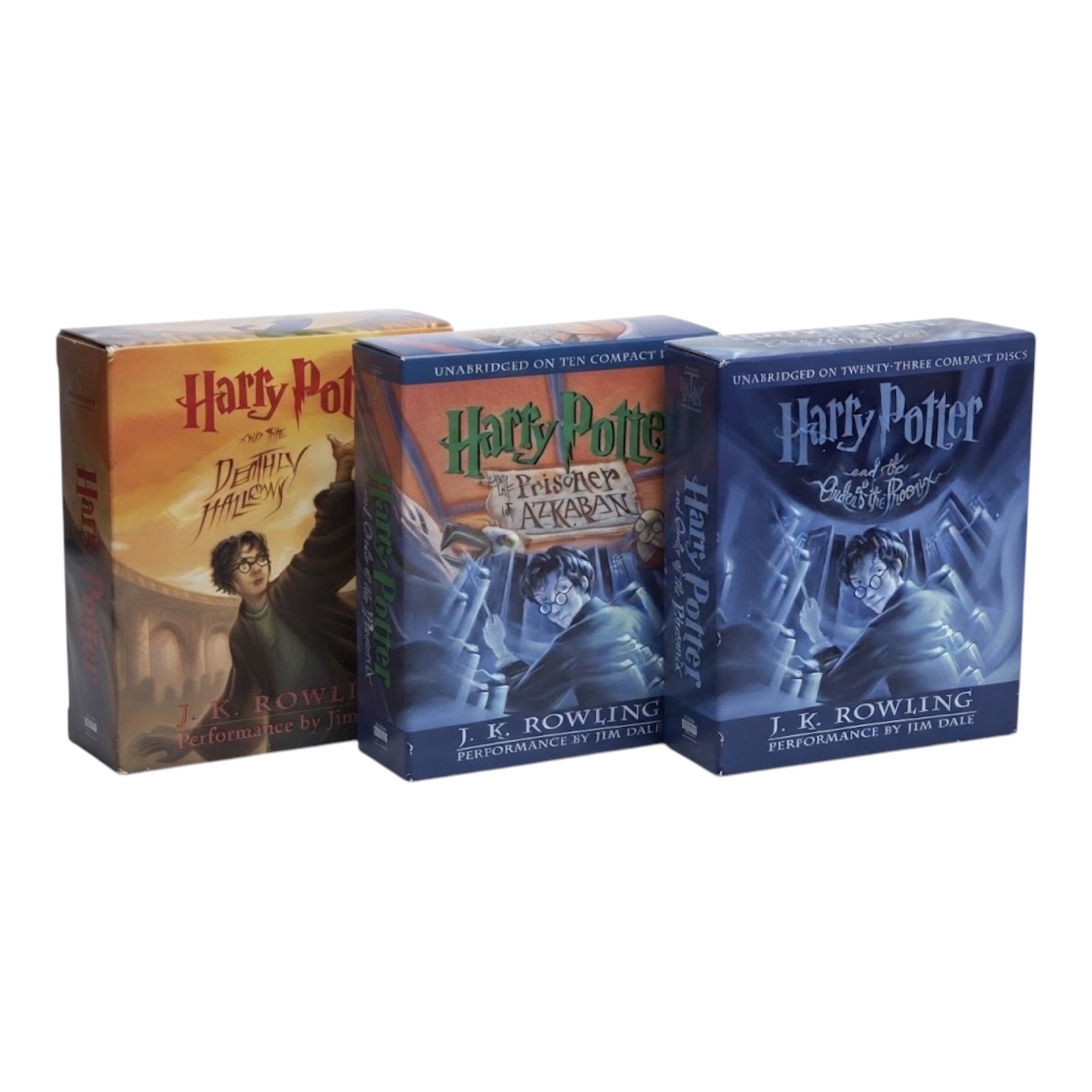 Harry Potter Audiobook CD Lot 3 Box Sets Jim Dale 50 Discs Unabridged