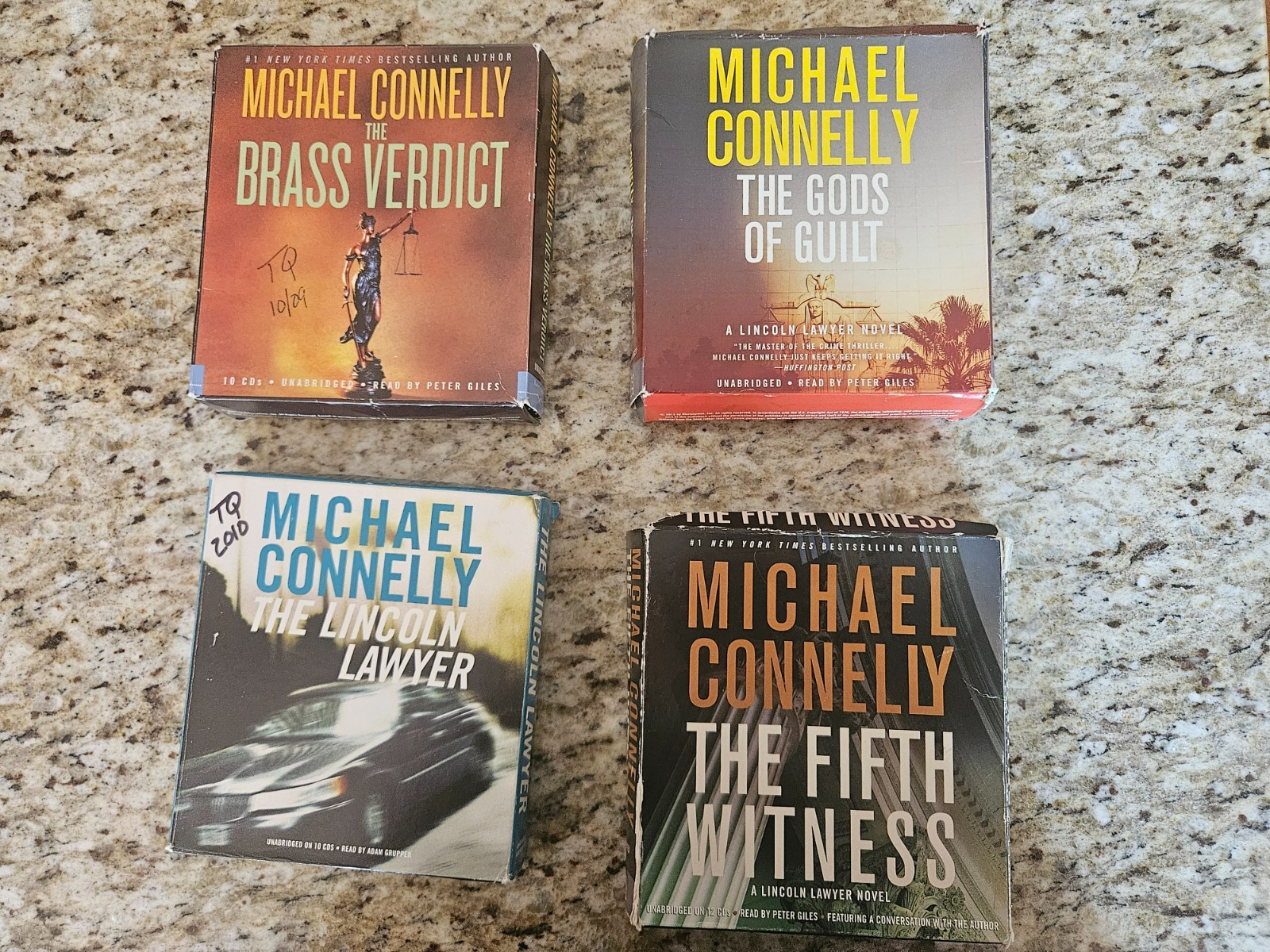 4 Michael Connelly Audio CD Books: Brass Verdict, Lincoln Lawyer (unabridged)