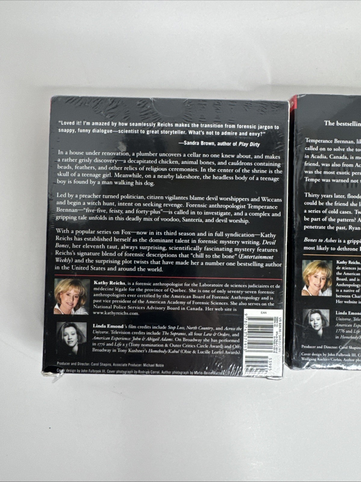 Kathy Reichs CD Book Lot Of 2 — Bones To Ashes / Devil Bones — New Sealed