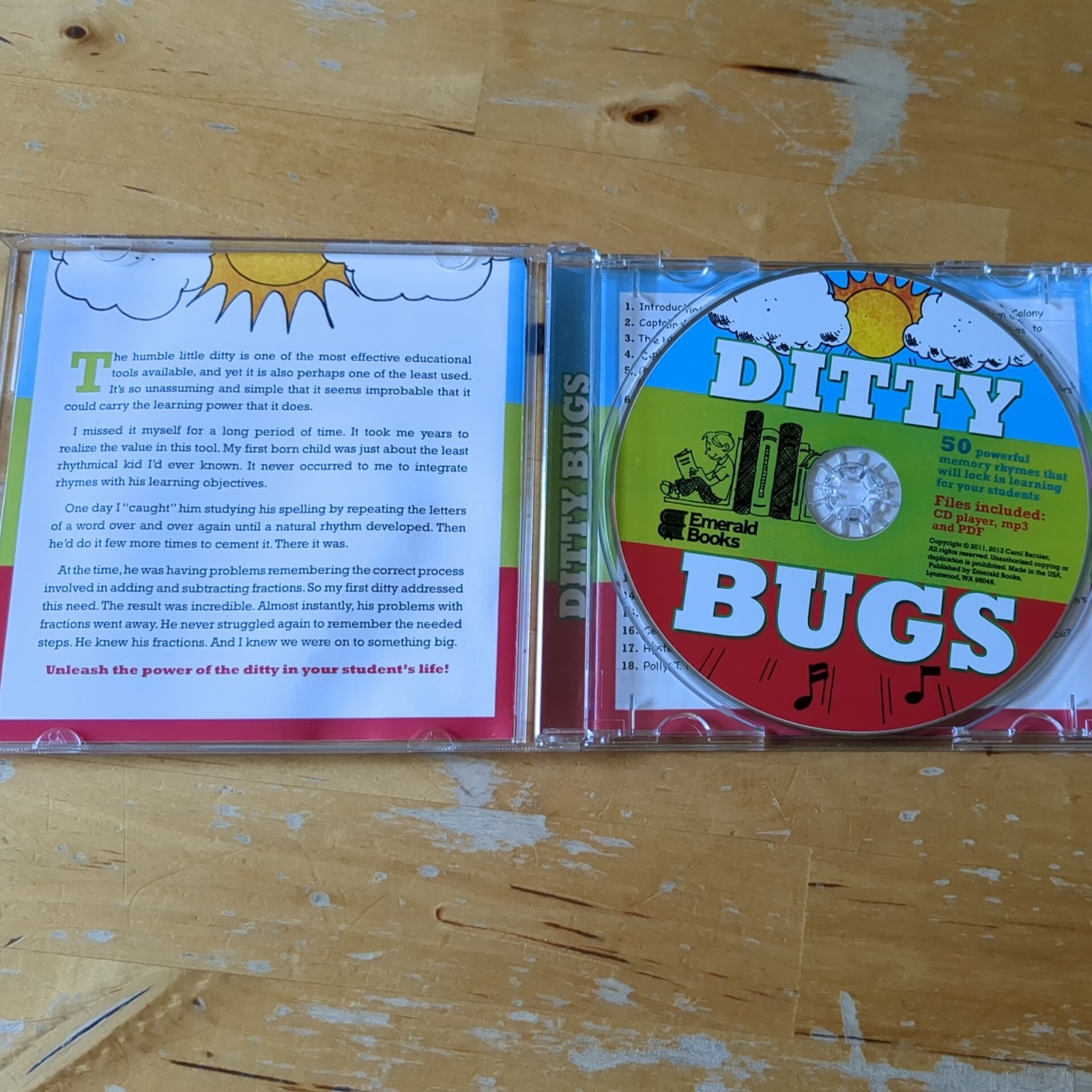 Ditty Bugs : 50 Powerful Memory Rhymes by Carol Barnier (2015, Compact Disc)