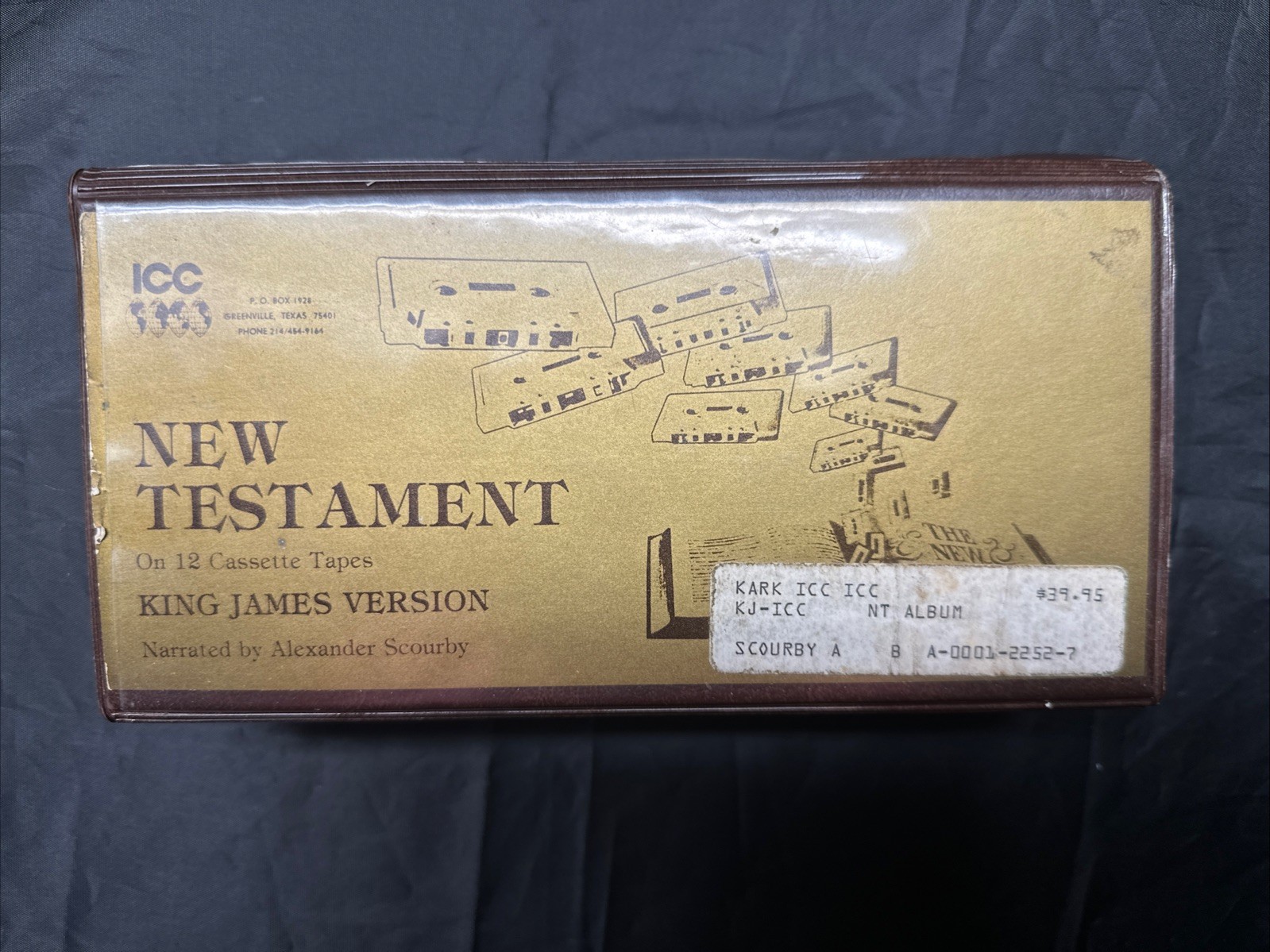 New Testament On 12 Cassette Tapes KJV Narrated By Alexander Scourby ICC w/ Case