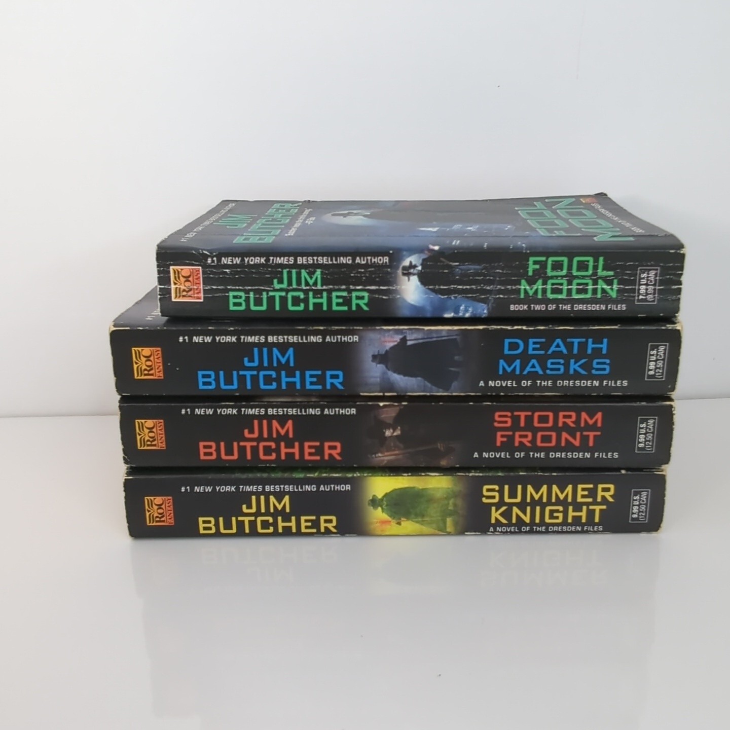 Dresden Files by Jim Butcher Fantasy Mystery Book 1, 2, 4 and 5 Storm Front +