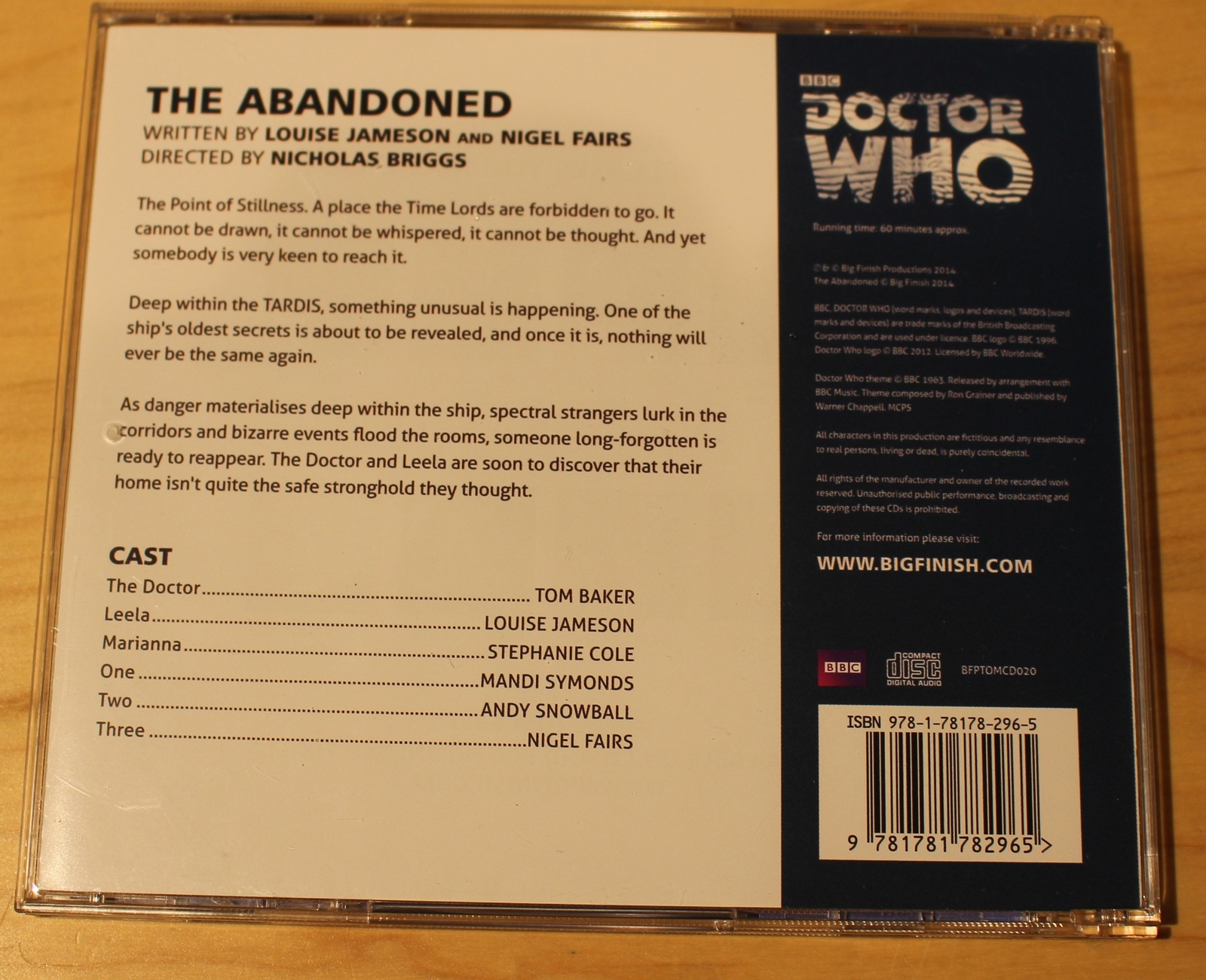 Big Finish Doctor Who: Fourth Doctor Adventures 3×7-The Abandoned CD