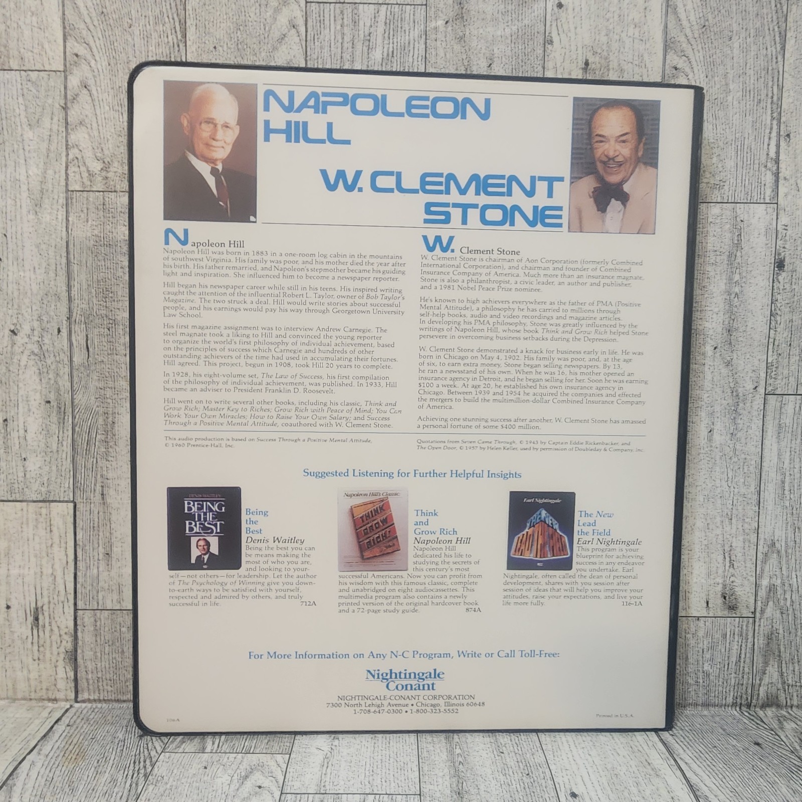 Dr. Wayne Dire/ Napoleon Hill 2x Nightingale Conant Self Help Cassette Sets