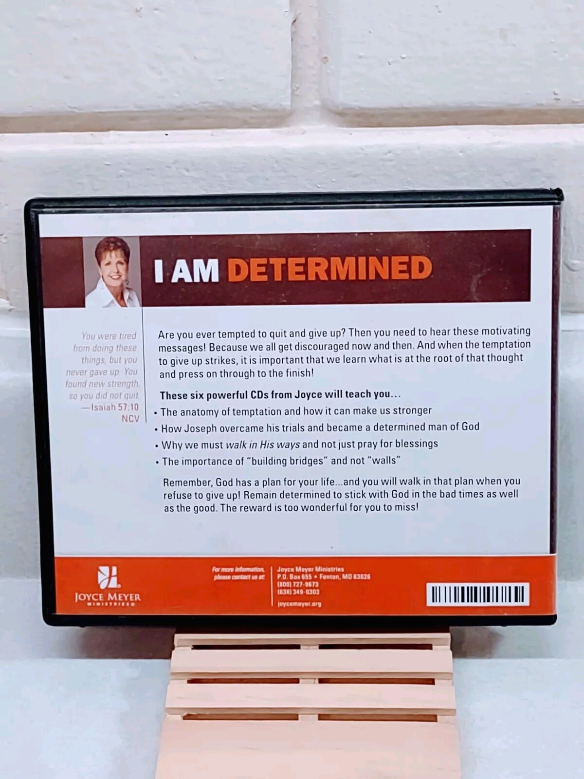 I AM DETERMINED by JOYCE MEYER- AUDIO TALK ON CD (DING ON FRONT OF CASE SEE PIC)