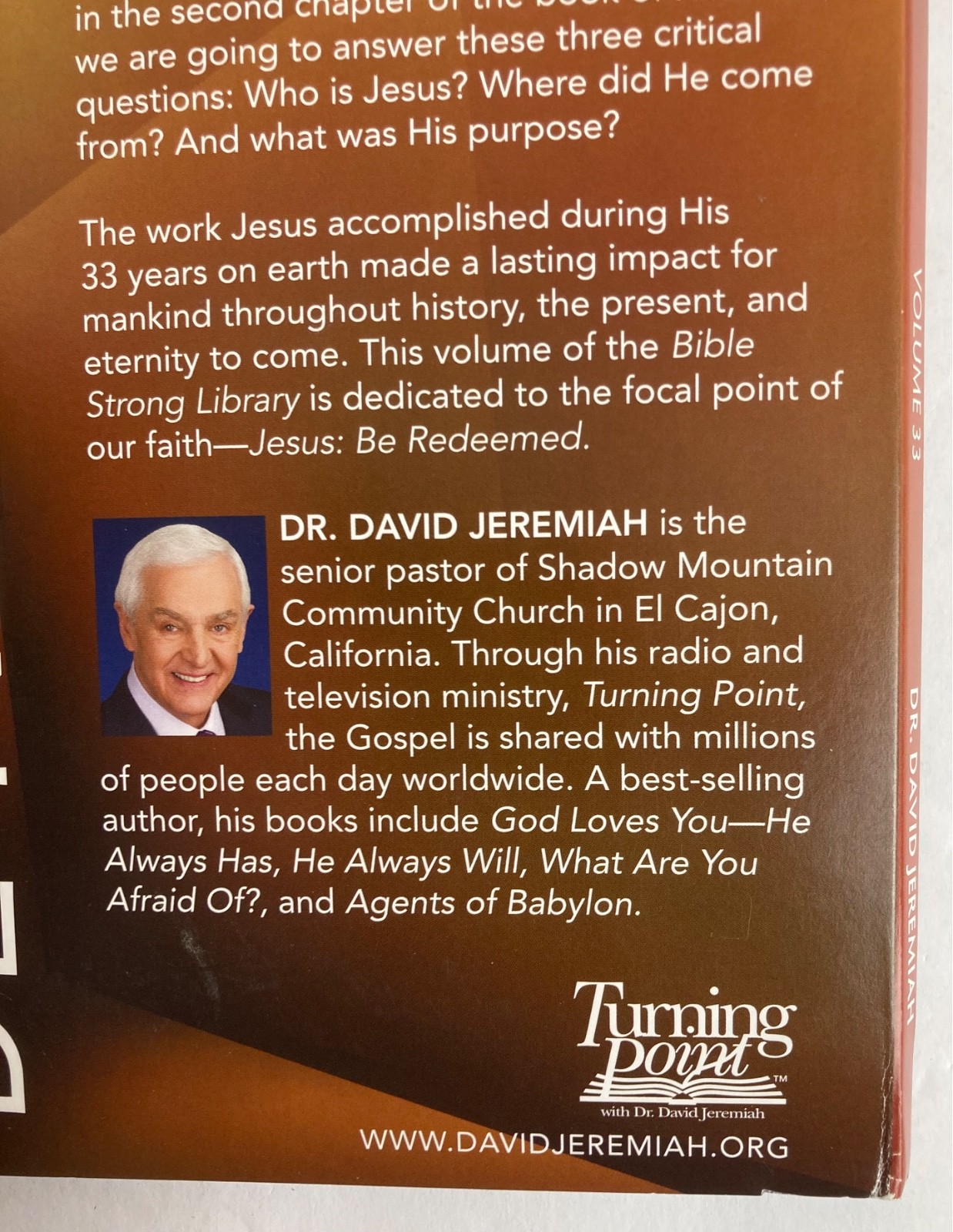 David Jeremiah Bible Strong Vol 33 Jesus Be Redeemed CD Book Study Guide