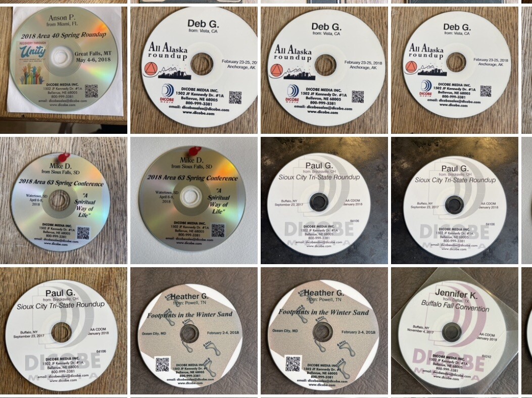 Mixed LOT OF 12 AA-Alcoholics Anonymous 12 Step Recovery Speaker CD’s