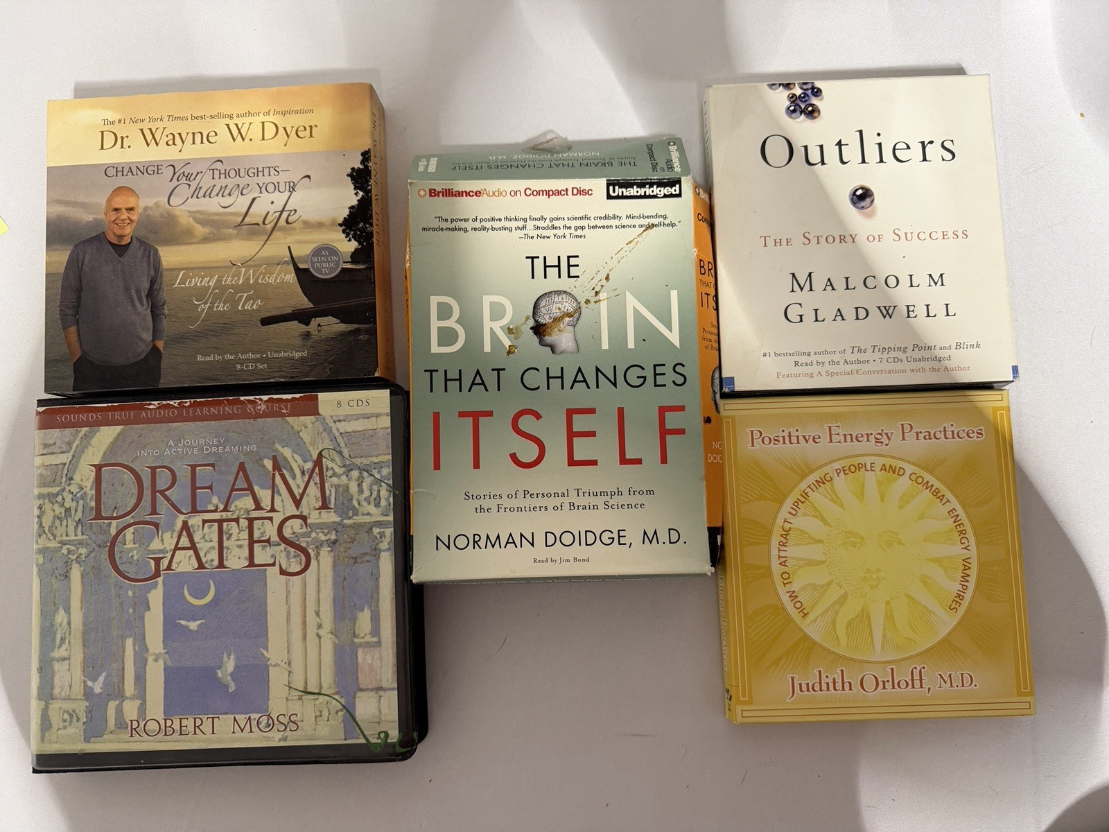Lot 5 Self Help Audiobooks 35 CDs Complete Gladwell Dyer Doidge Unabridged