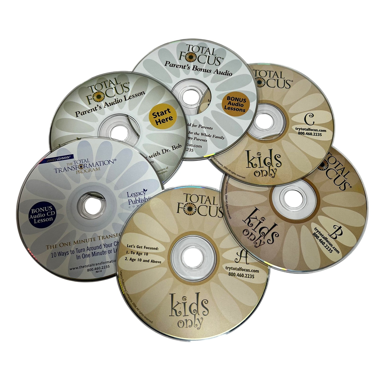 Total Focus Program Audio CD Set James Lehman Dr Bob Myers ADHD Kids Parents