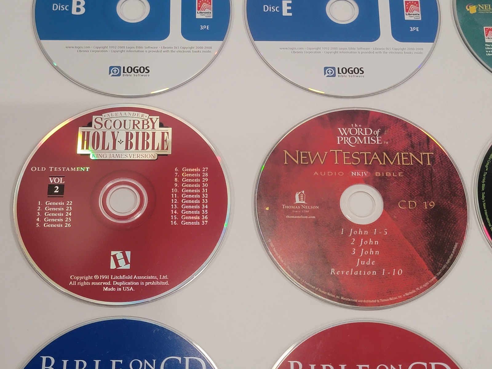 20 Loose Bible Audio CDs, PC CD-ROMs, & DVDs — KJV, NIV, Jesus, God, Blessing