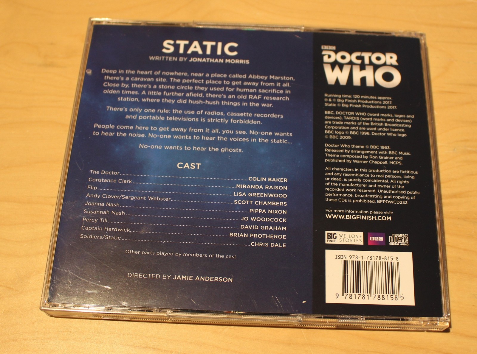 Big Finish Doctor Who Main Range — #233-Static — Audio CD