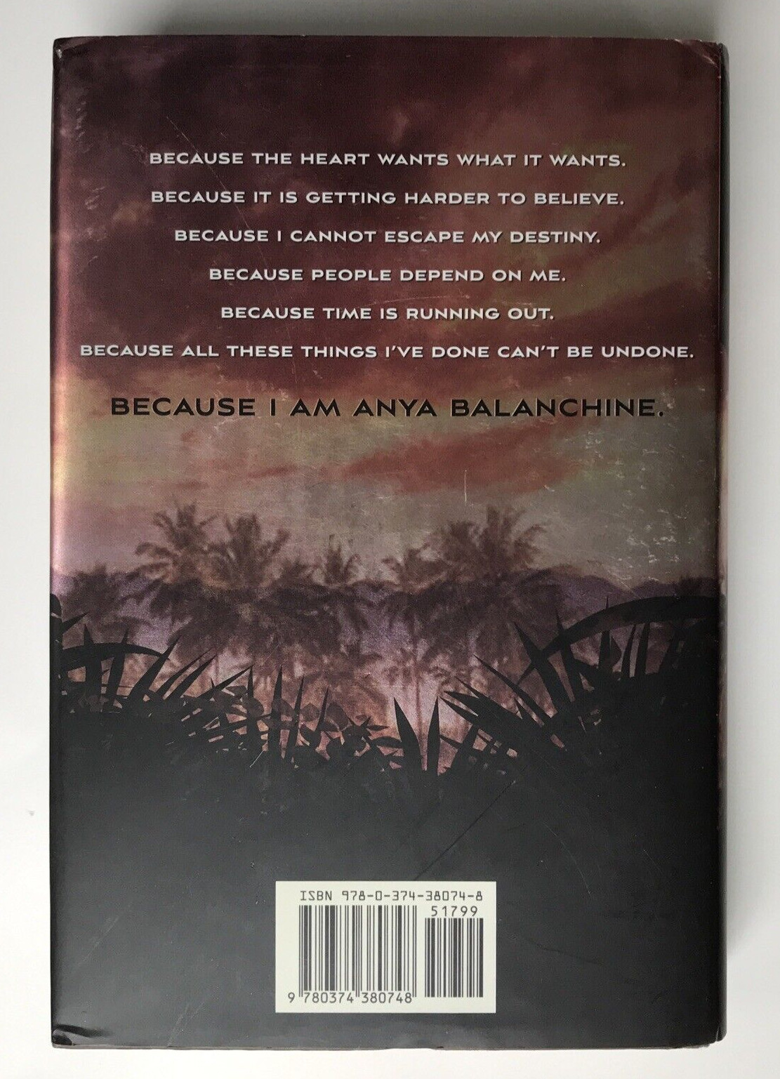 RARE Signed 1st Ed Because It Is My Blood by Gabrielle Zevin 2012 HC DJ