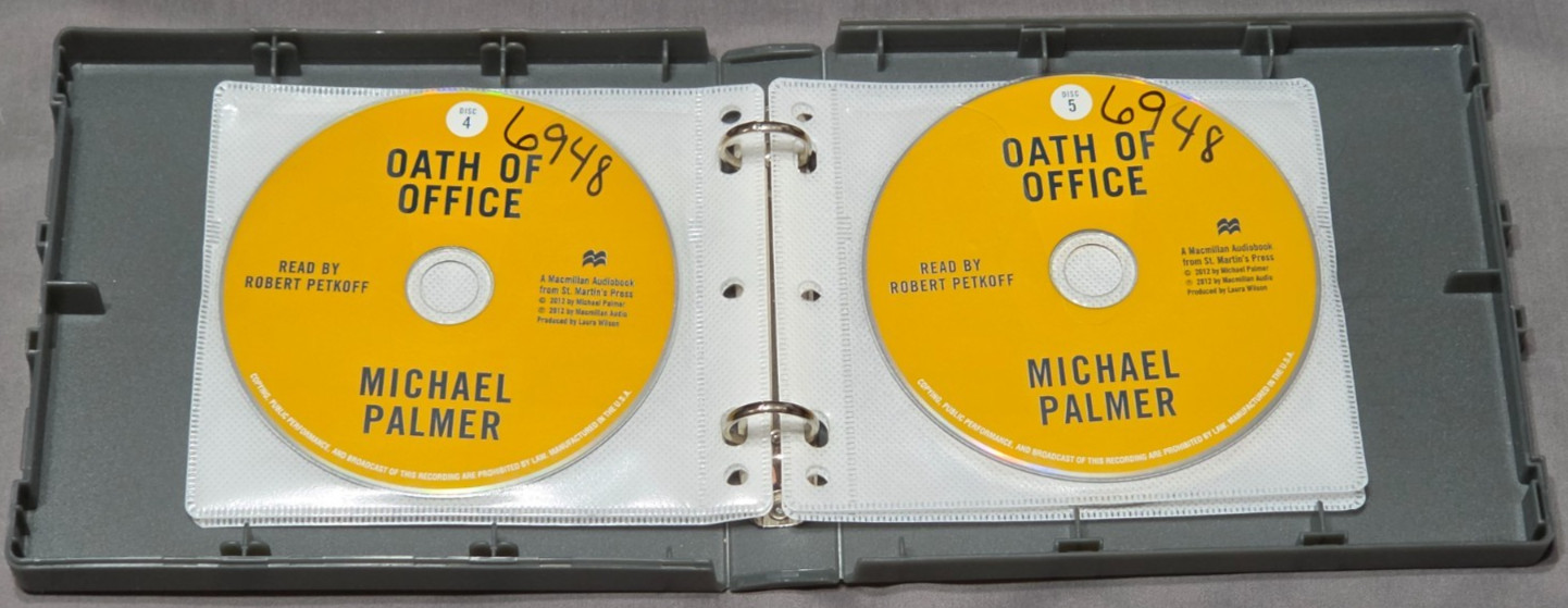 Michael Palmer — Oath of Office — (2012 Macmillan Audio) — 8-CD Audiobook