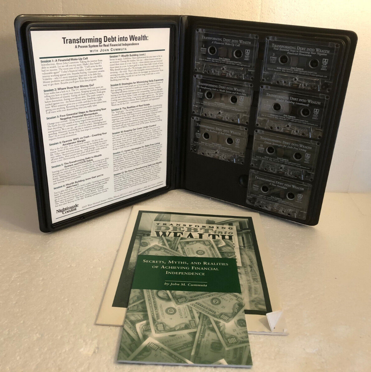 John M. Cummuta Transforming Debt Into Wealth Cassettes, Nightingale Conant,READ
