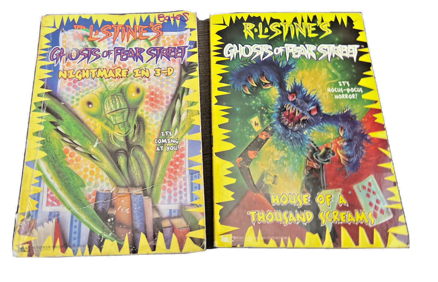 R.L Stine Ghosts of Fear Street Lot Nightmare in 3-D House Of A Thousand Screams