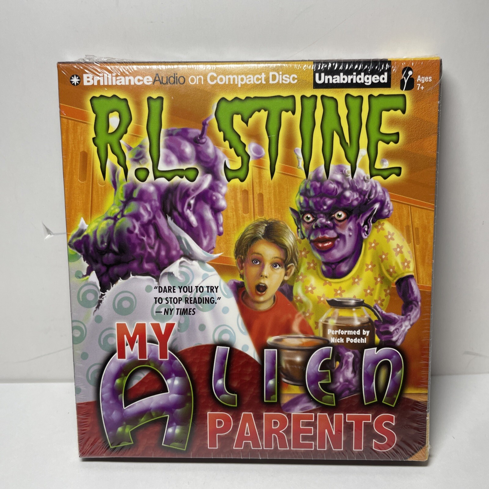 New Sealed My Alien Parents by R. L. Stine CD Audiobook (2012) BANNED BOOK
