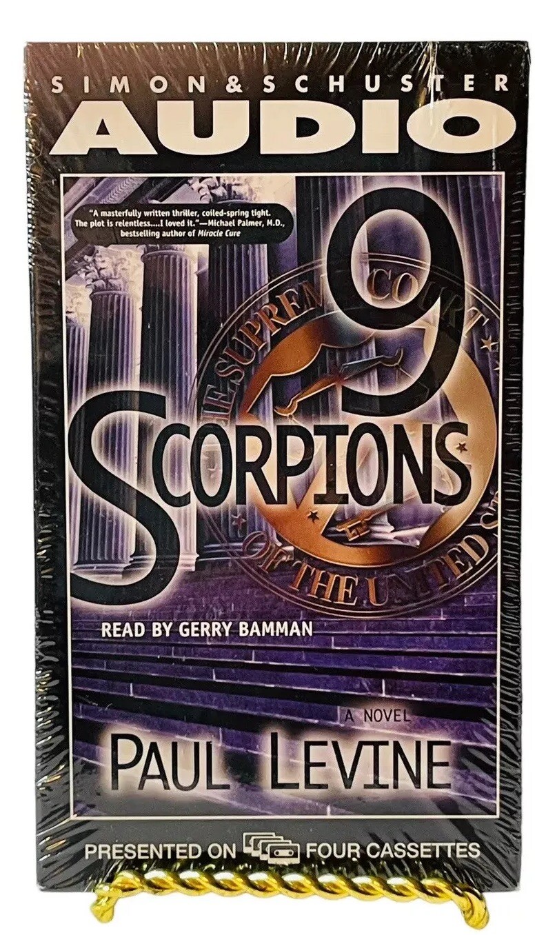 AUDIOBOOK 9 SCORPIONS PAUL LEVINE 4 CASSETTES LEGAL THRILLER GERRY BAMMAN READER
