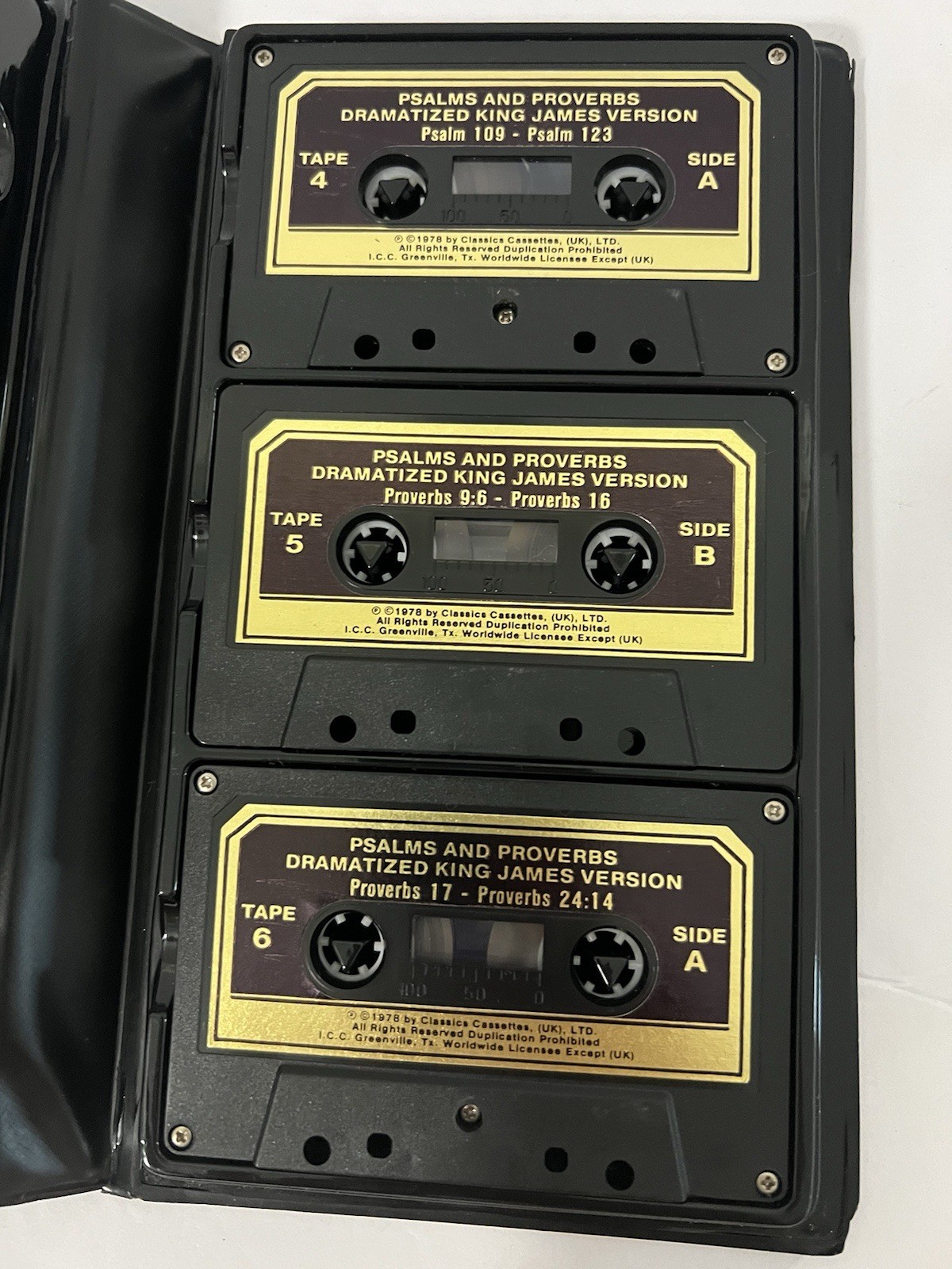 Psalms & Proverbs Dramatized King James Version 6 Audio Cassette Set ICC