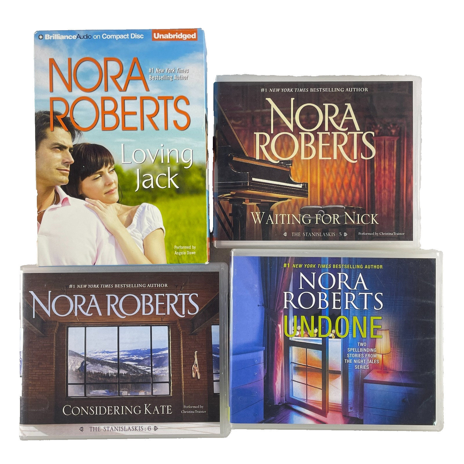 Nora Roberts Audiobook CD Lot Loving Jack Waiting Nick Considering Kate Undone