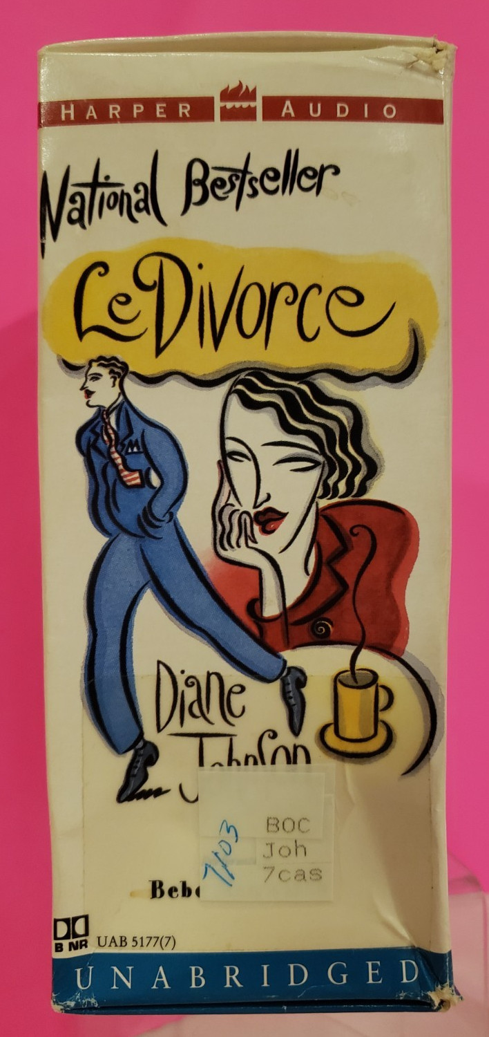 LE DIVORCE by DIANE JOHNSON AUDIO BOOK PERFORMED by BEBE NEUWIRTH — 7 CASSETTES