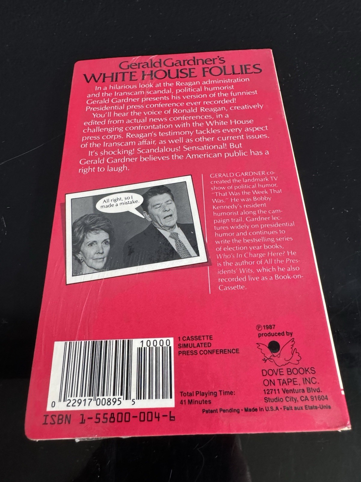 NEW VTG Gerald Gardner’s White House Follies President Reagan 1 Cassette SEALED